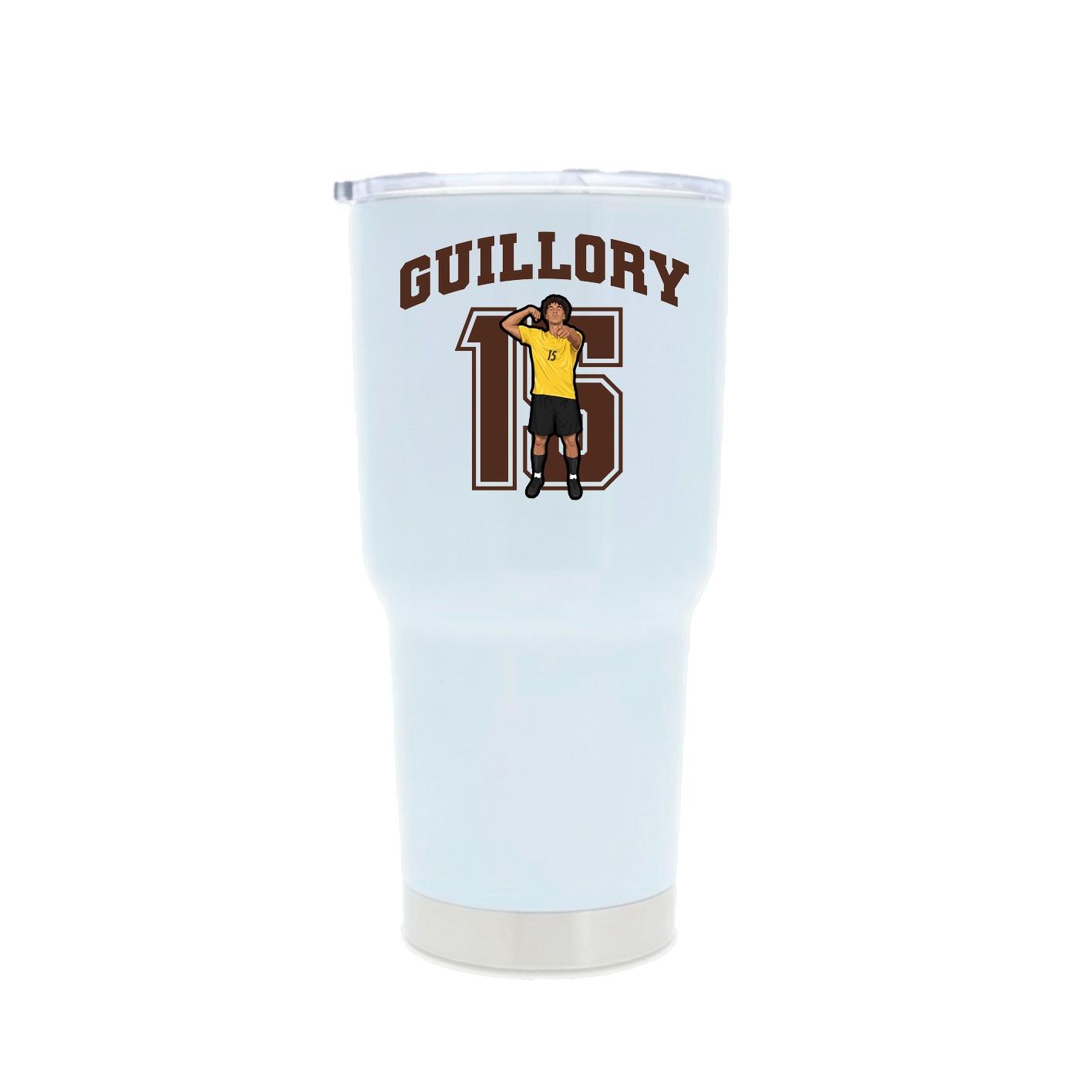 30oz Stainless Steel Tumbler — Number in White