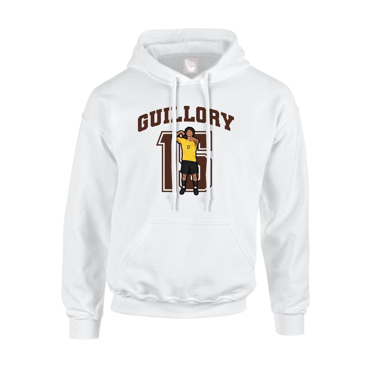 Hoodie — Number in White