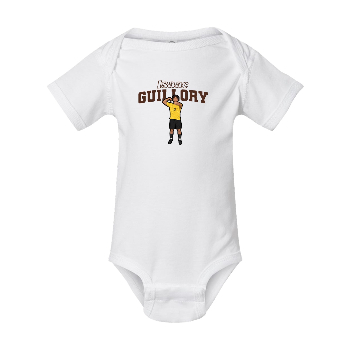 Baby Onesie — Name Arch in White