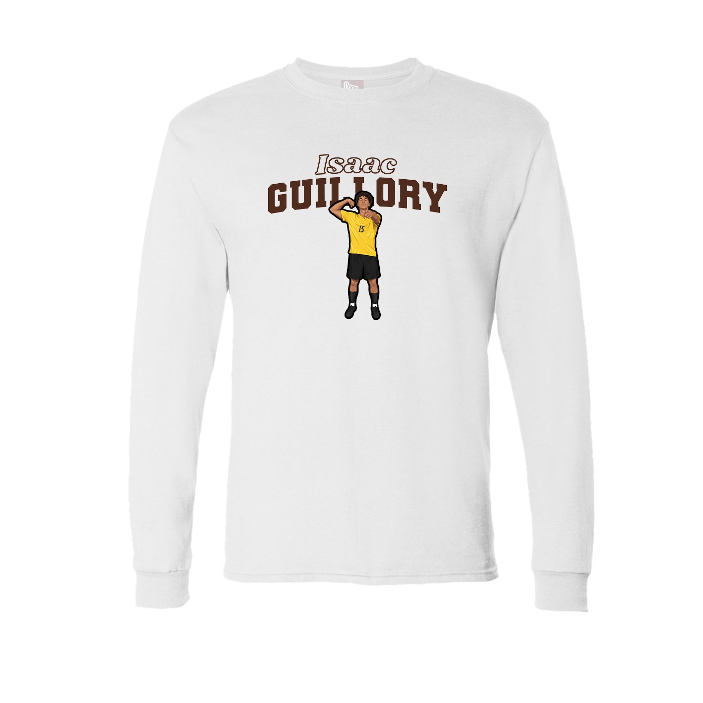 Long Sleeve Tee — Name Arch in White
