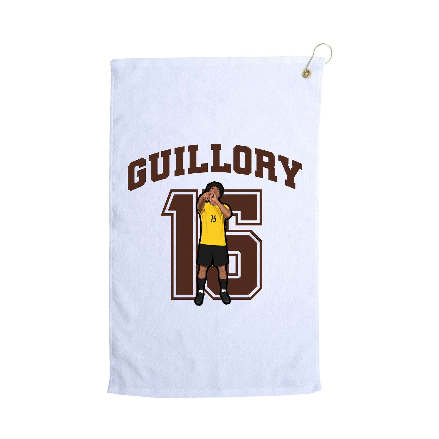 Golf Towel — Number in White