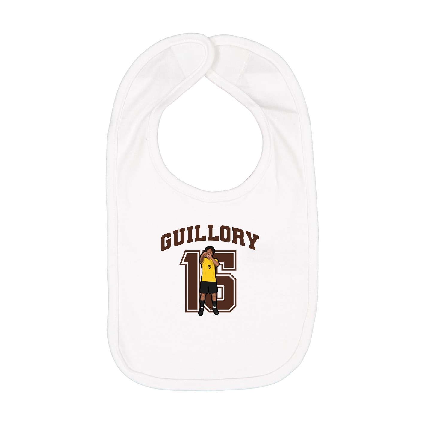 Infant Bib — Number in White