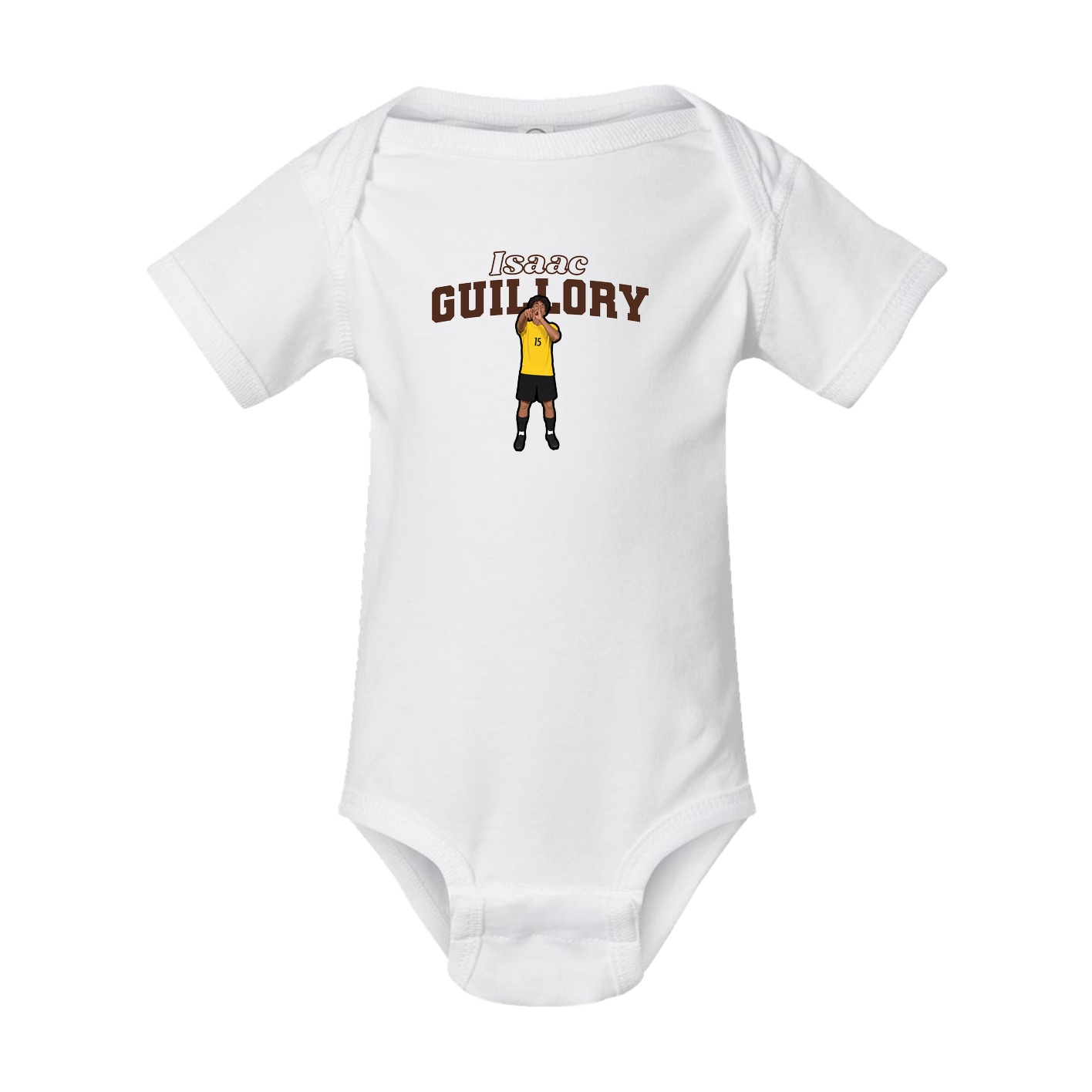 Baby Onesie — Name Arch in White