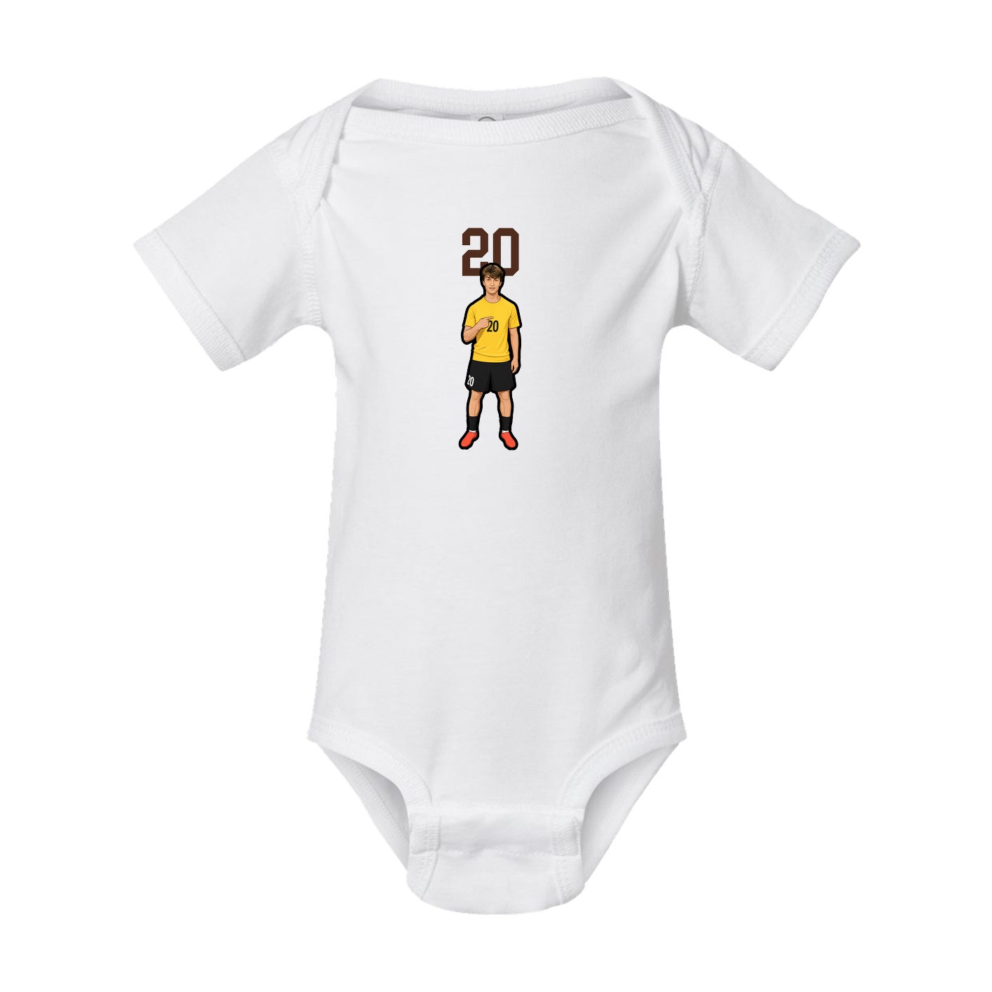 Baby Onesie — Number Top in White