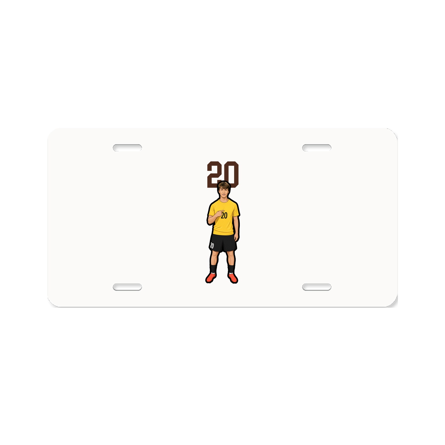 License Plate — Number Top in Classic