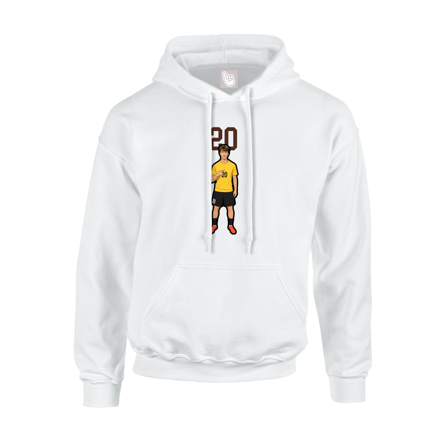 Hoodie — Number Top in White