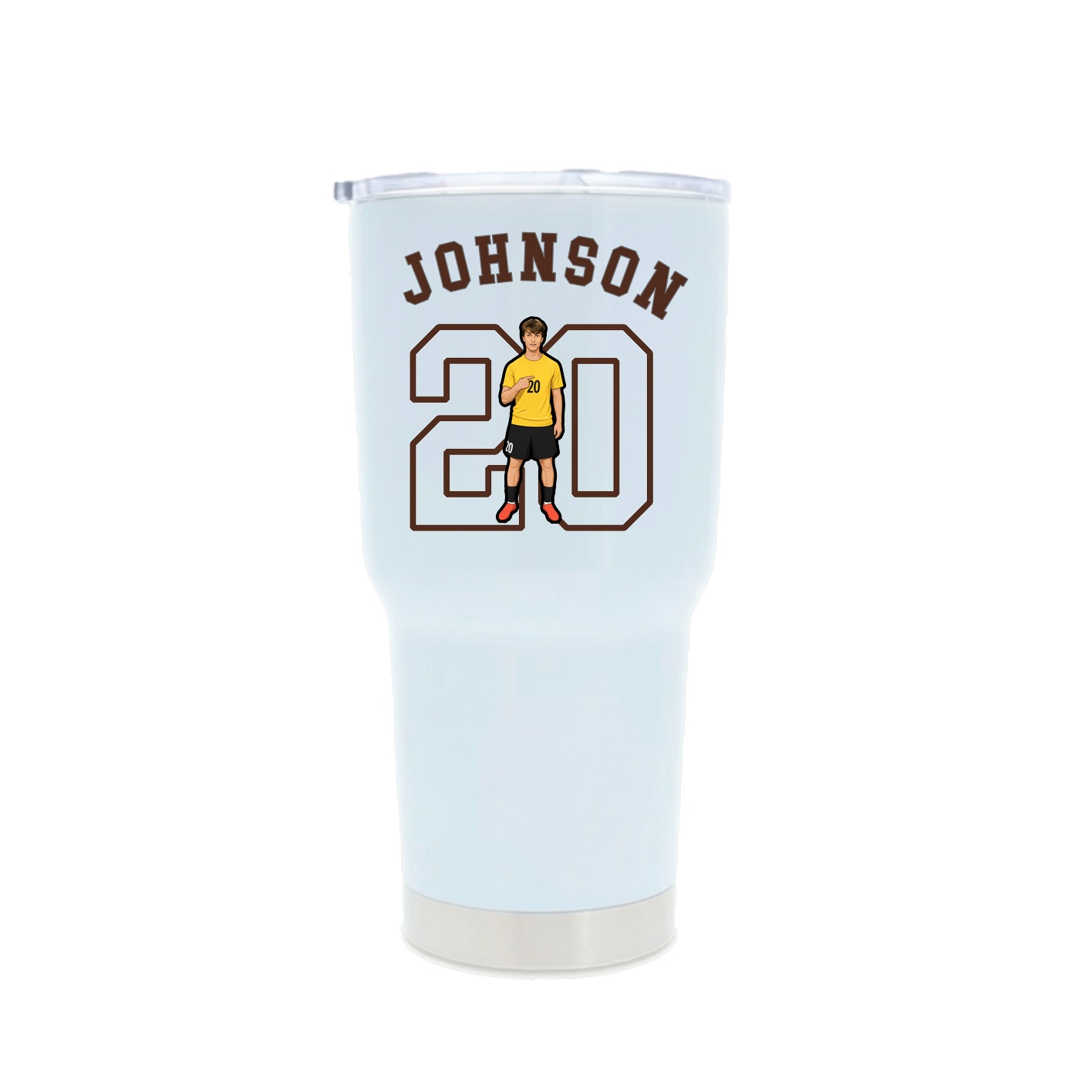 30oz Stainless Steel Tumbler — Shirsey Arch in White