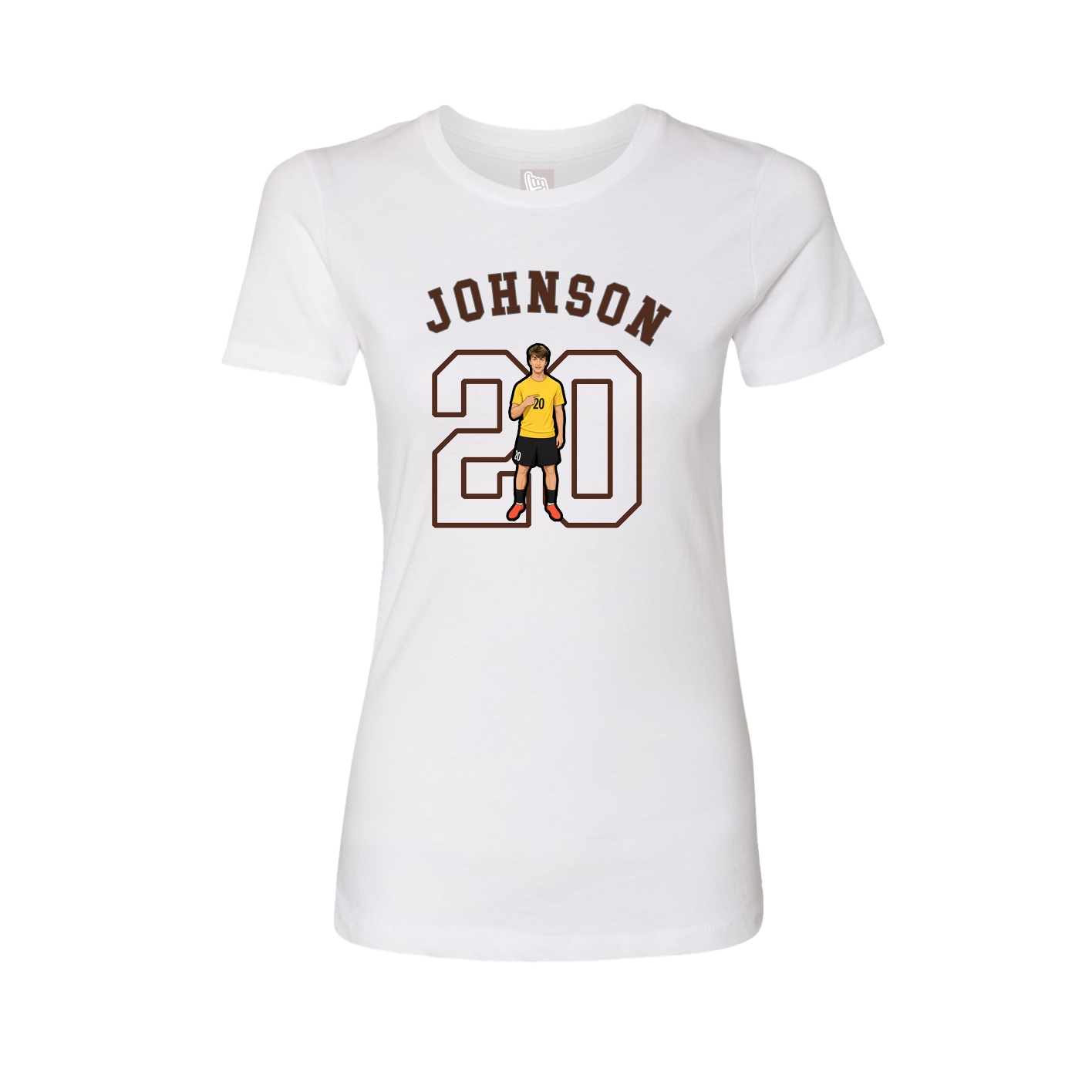 Fitted Women's Tee — Shirsey Arch in White