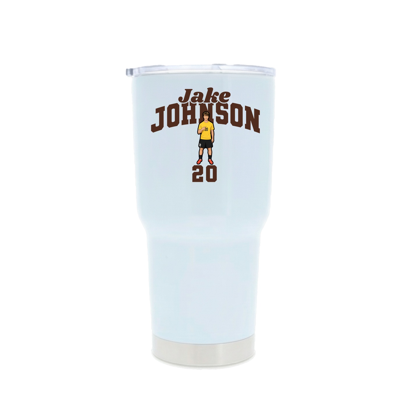 30oz Stainless Steel Tumbler — Signature Arch in White