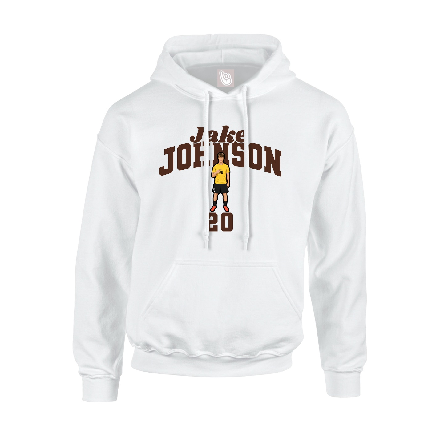 Youth Hoodie — Signature Arch in White