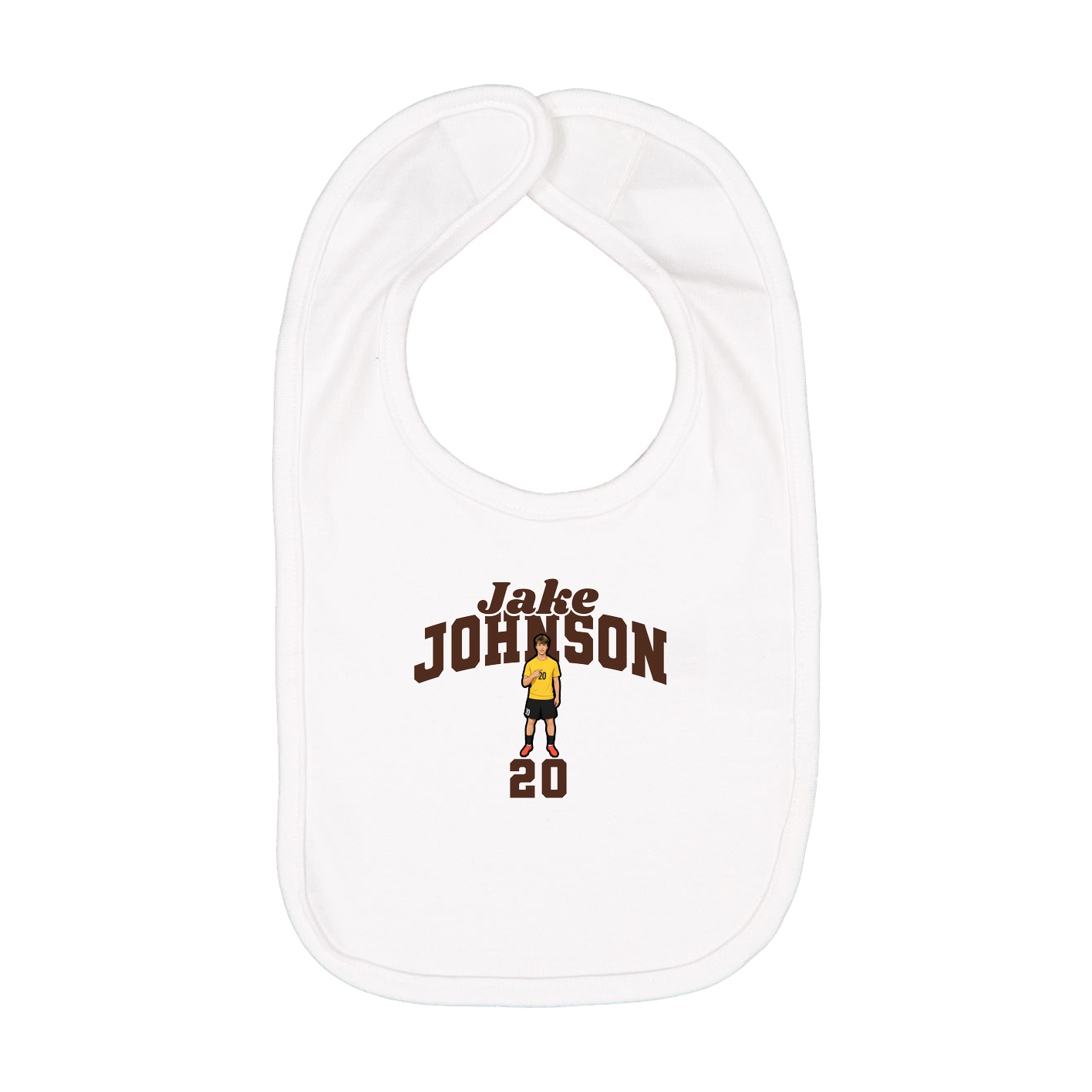 Infant Bib — Signature Arch in White