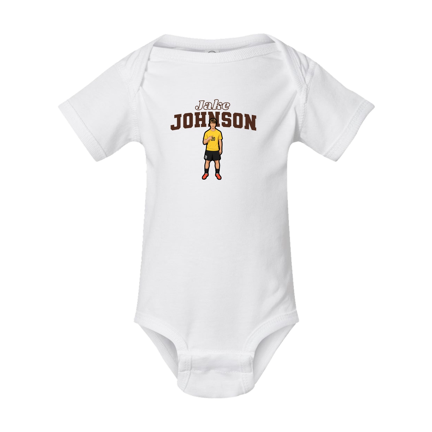 Baby Onesie — Name Arch in White