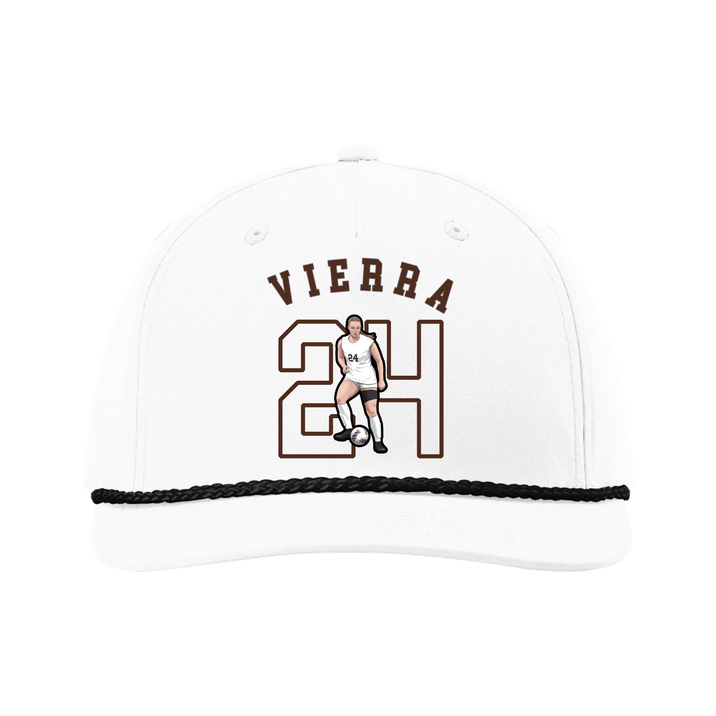 Five-Panel Classic Rope Cap — Shirsey Arch in White