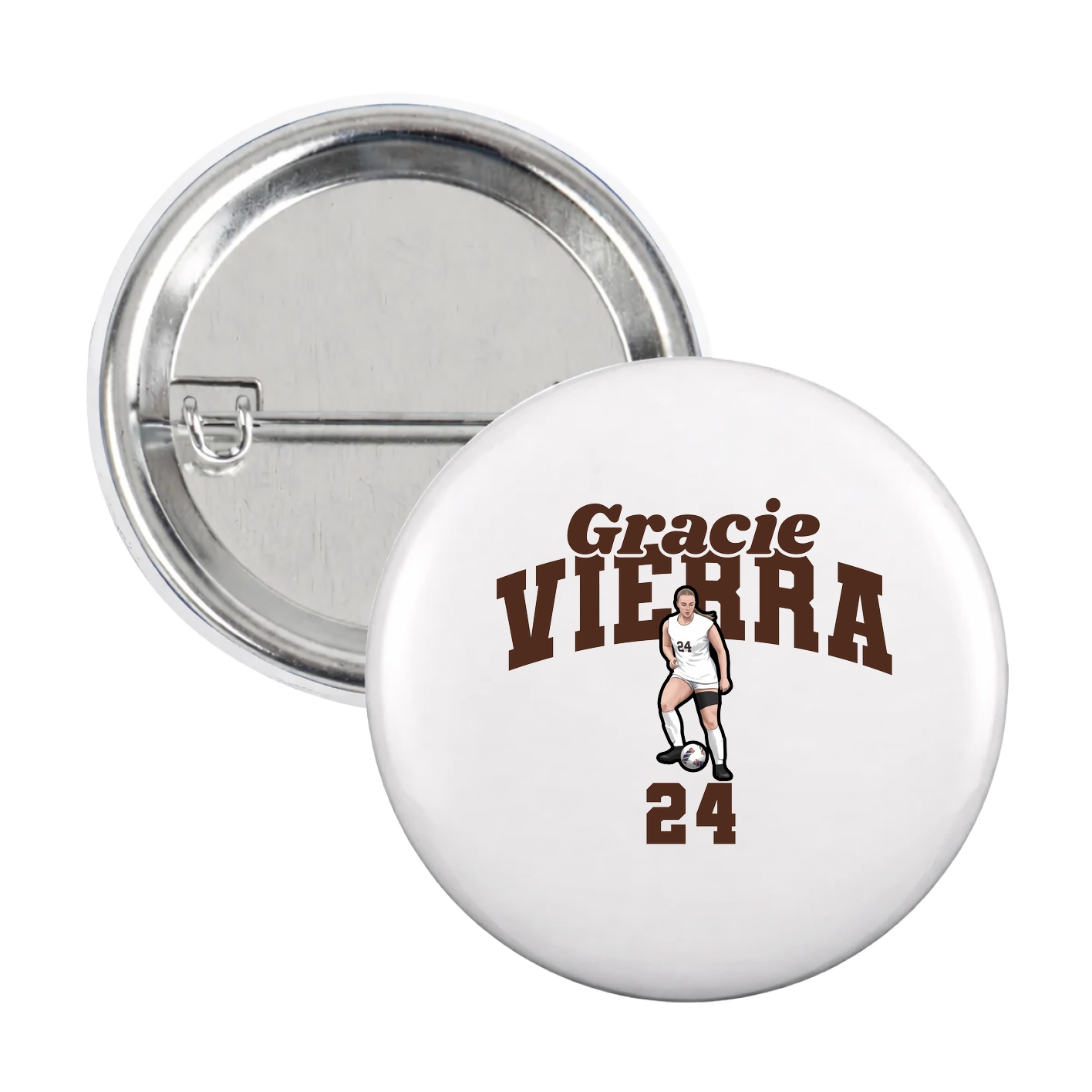 Game Day Button — Signature Arch in White
