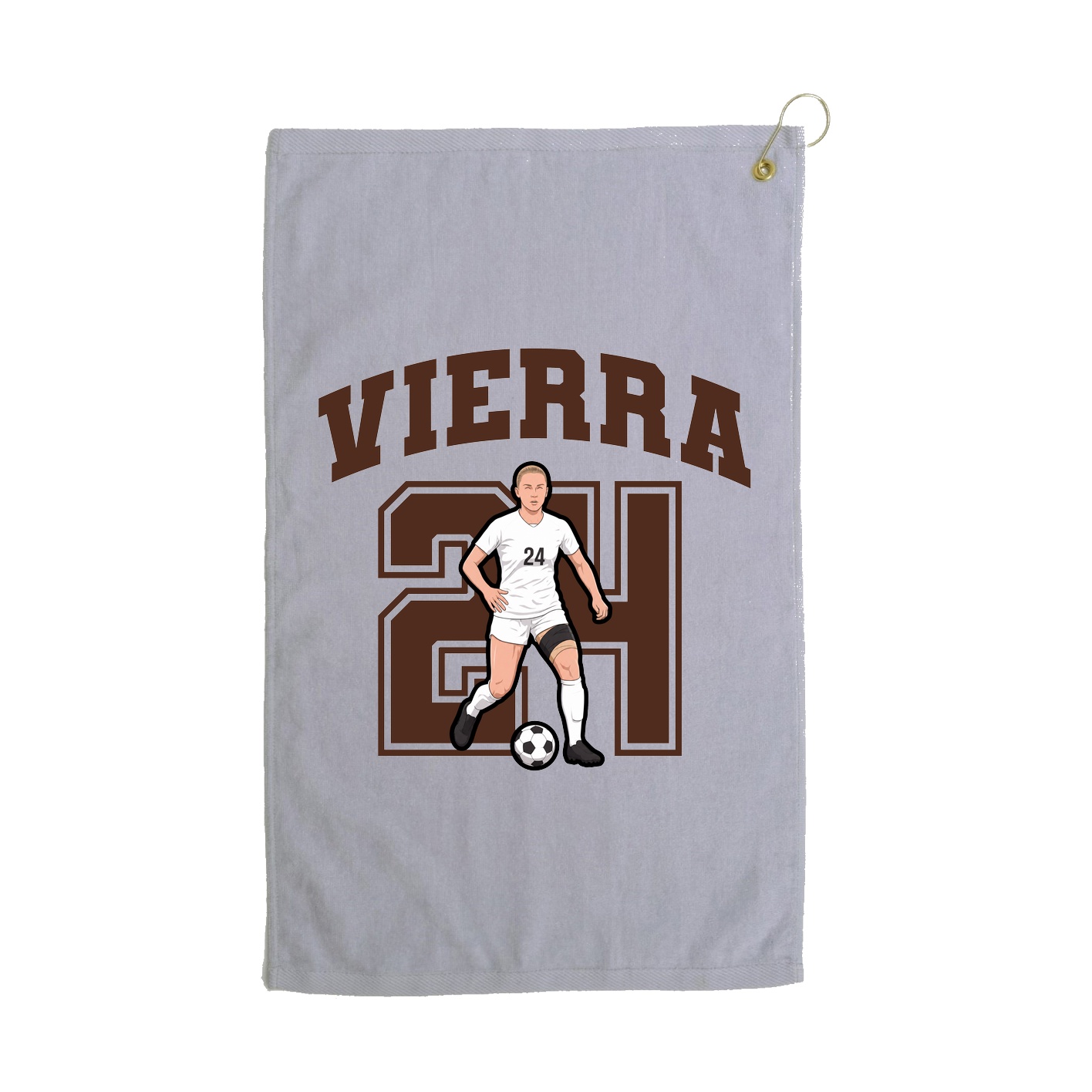 Golf Towel — Number in Grey