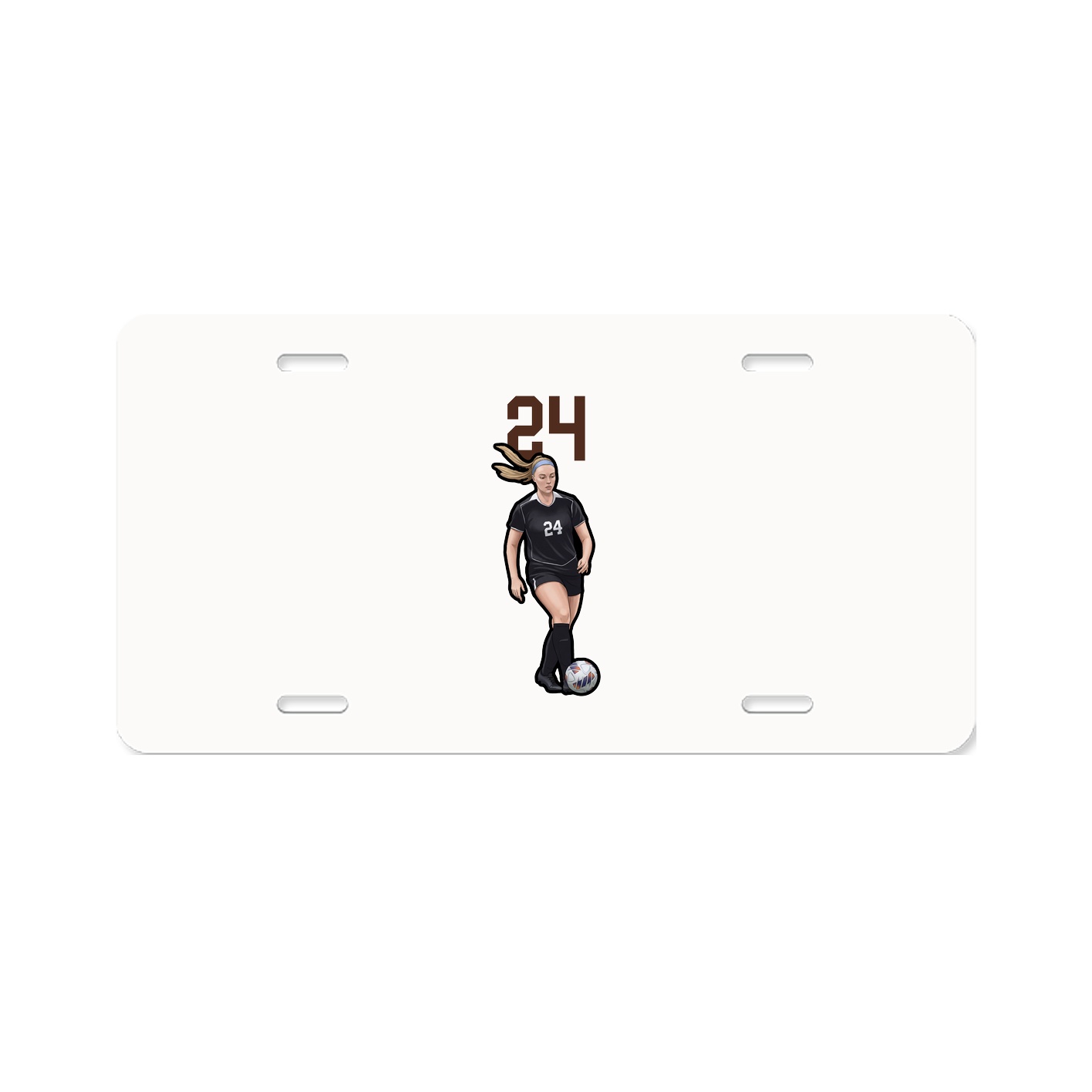 License Plate — Number Top in Classic