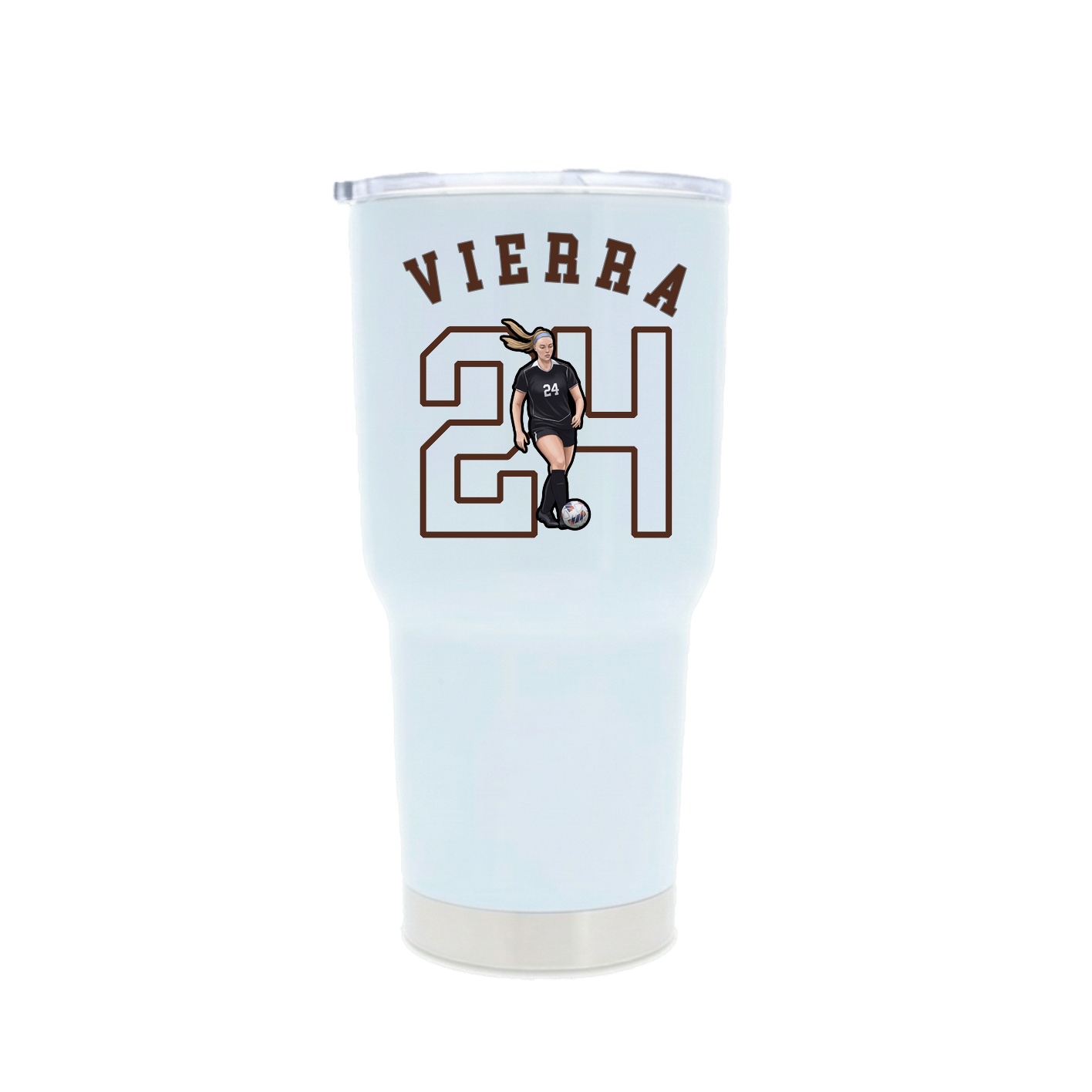 30oz Stainless Steel Tumbler — Shirsey Arch in White
