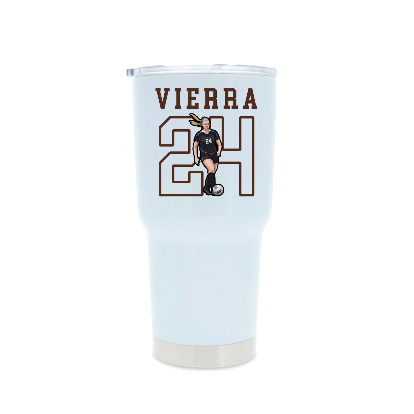 30oz Stainless Steel Tumbler — Shirsey in White