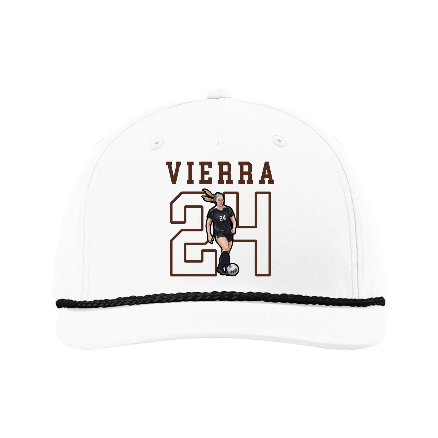 Five-Panel Classic Rope Cap — Shirsey in White