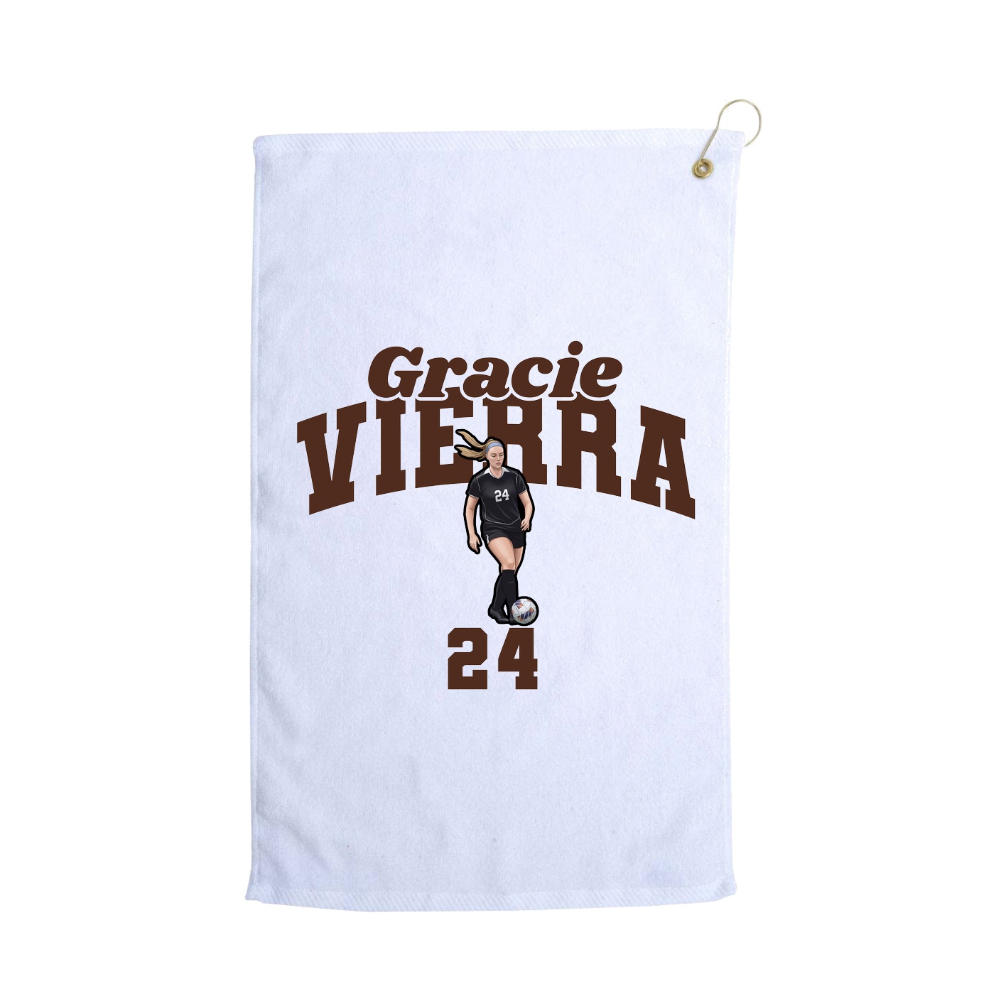 Golf Towel — Signature Arch in White