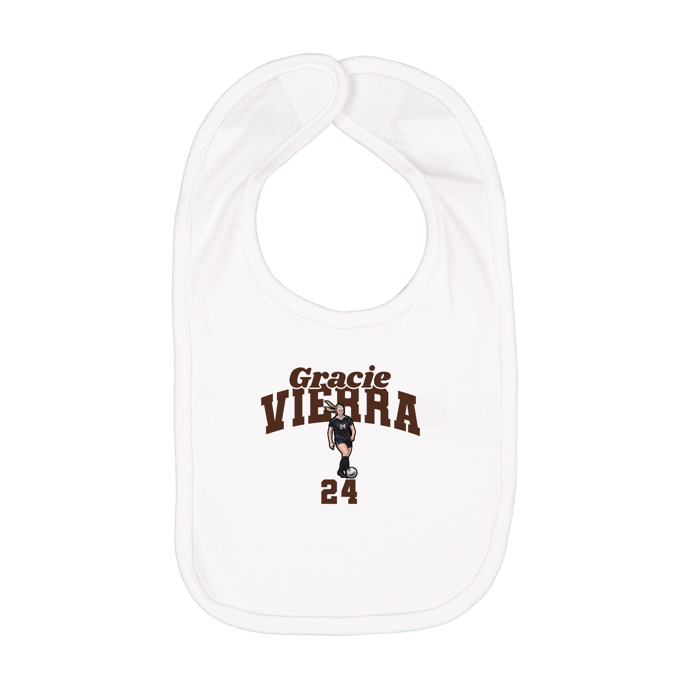 Infant Bib — Signature Arch in White