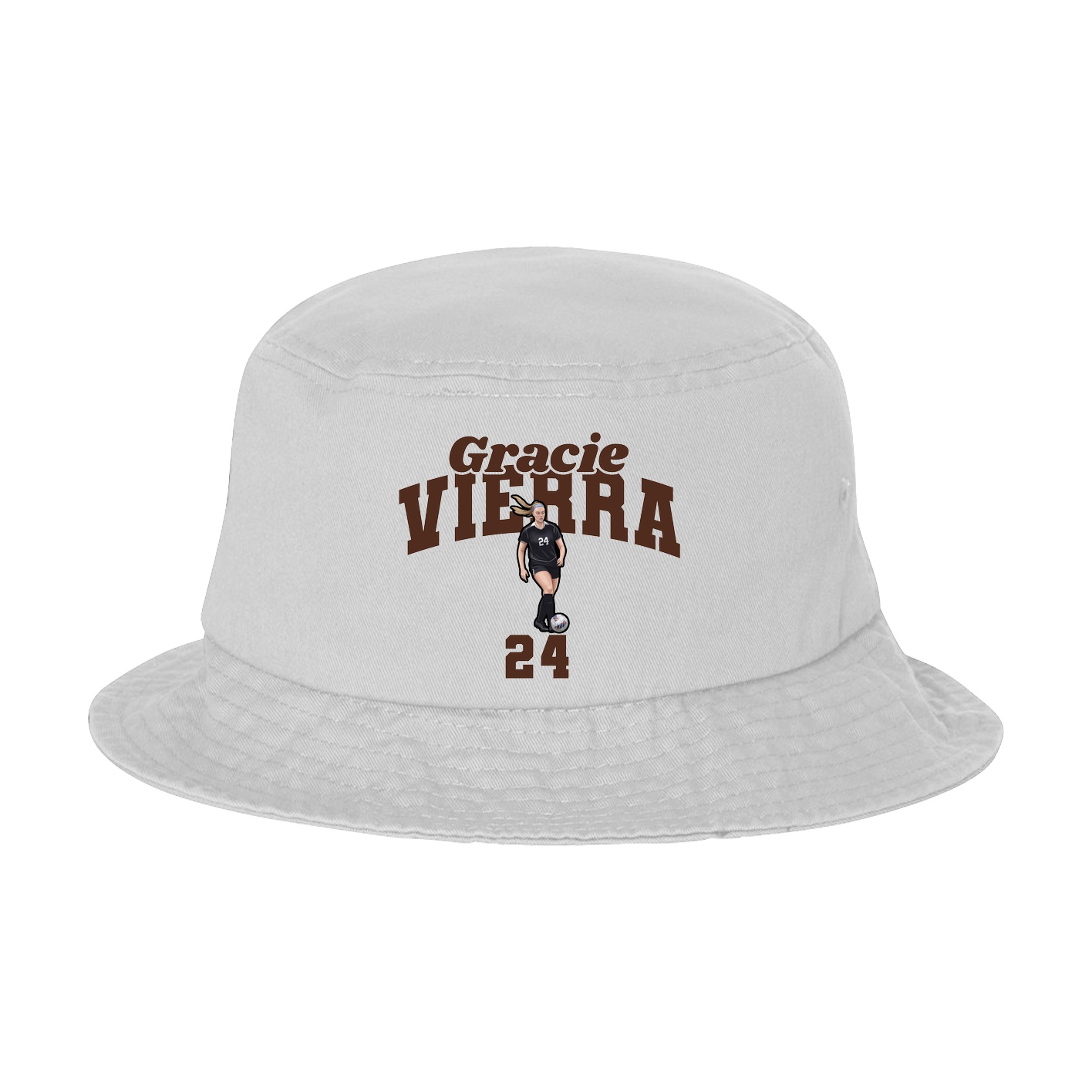 Bucket Cap — Signature Arch in White