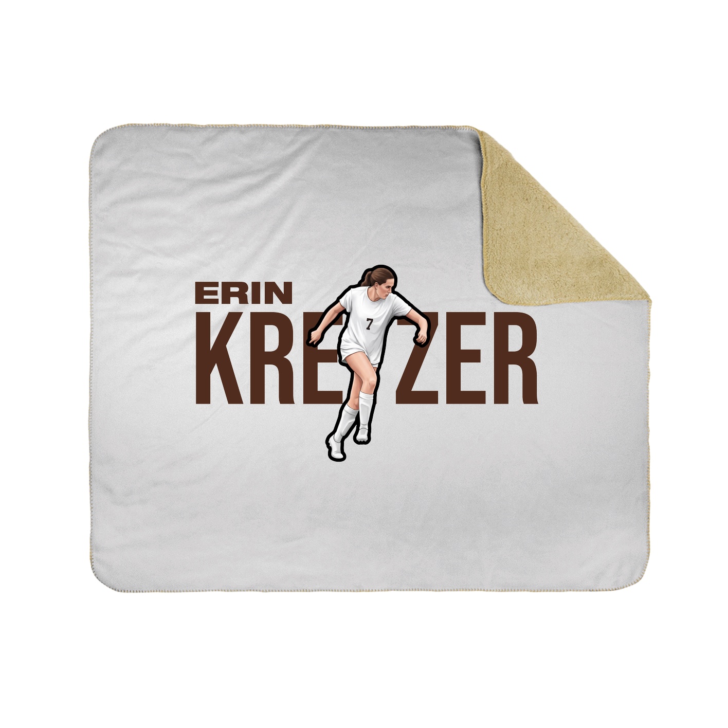 Throw Blanket — Player Name in White