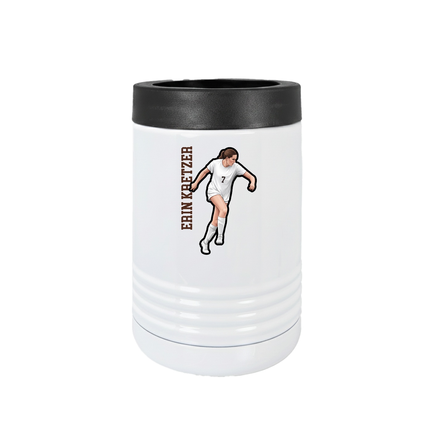 Beverage Holder — Name Vertical in White