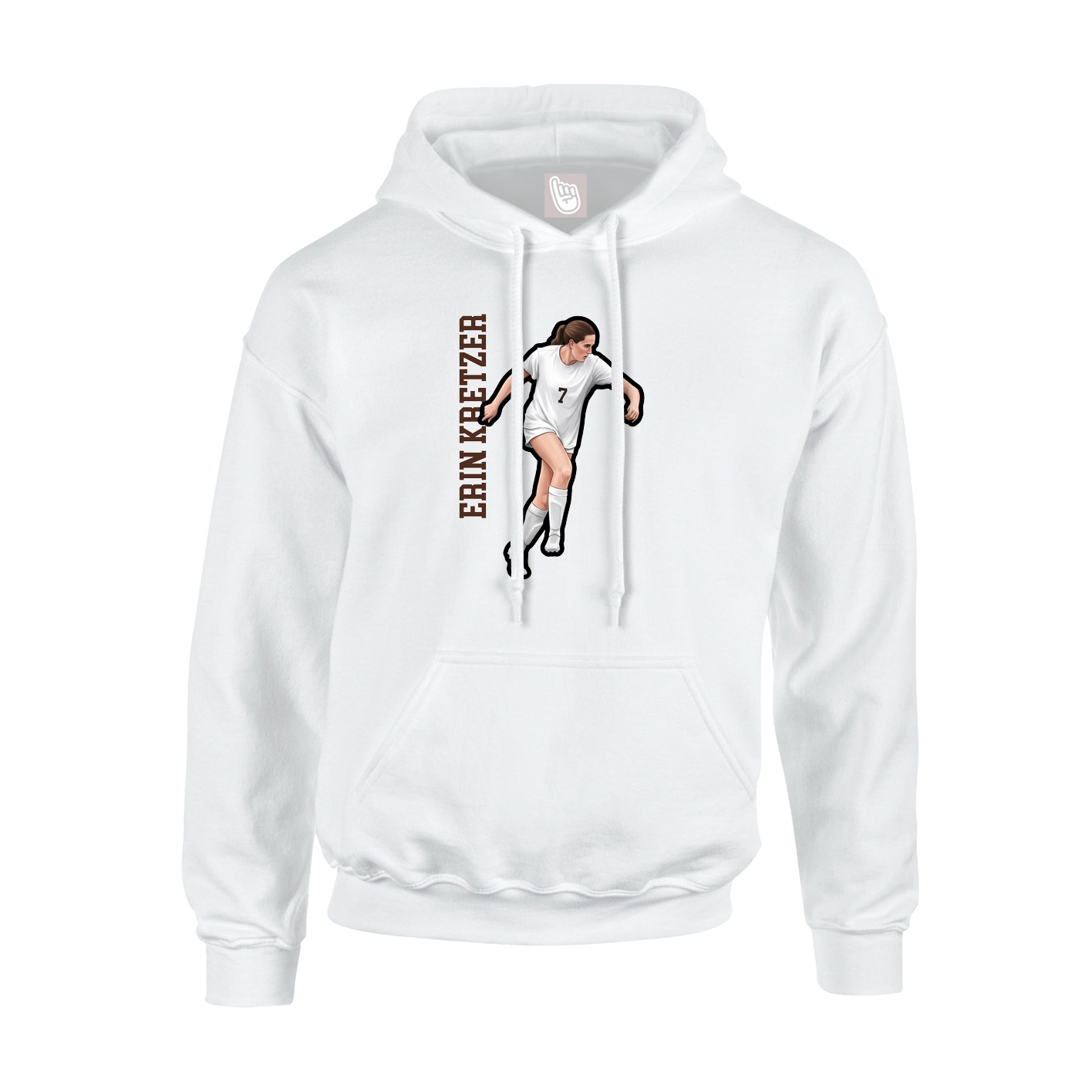 Youth Hoodie — Name Vertical in White