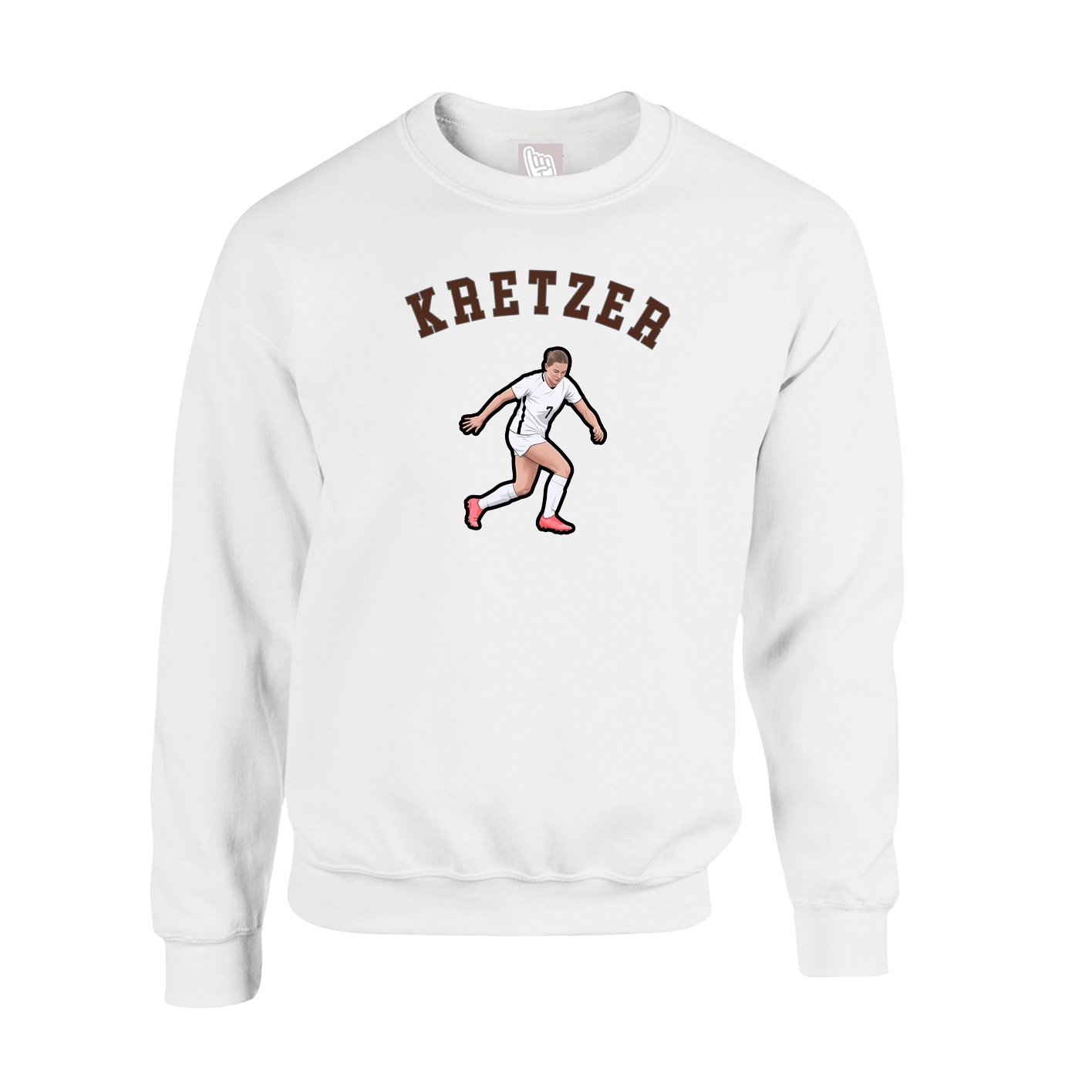 Fleece Crew — Shirsey Arch in White