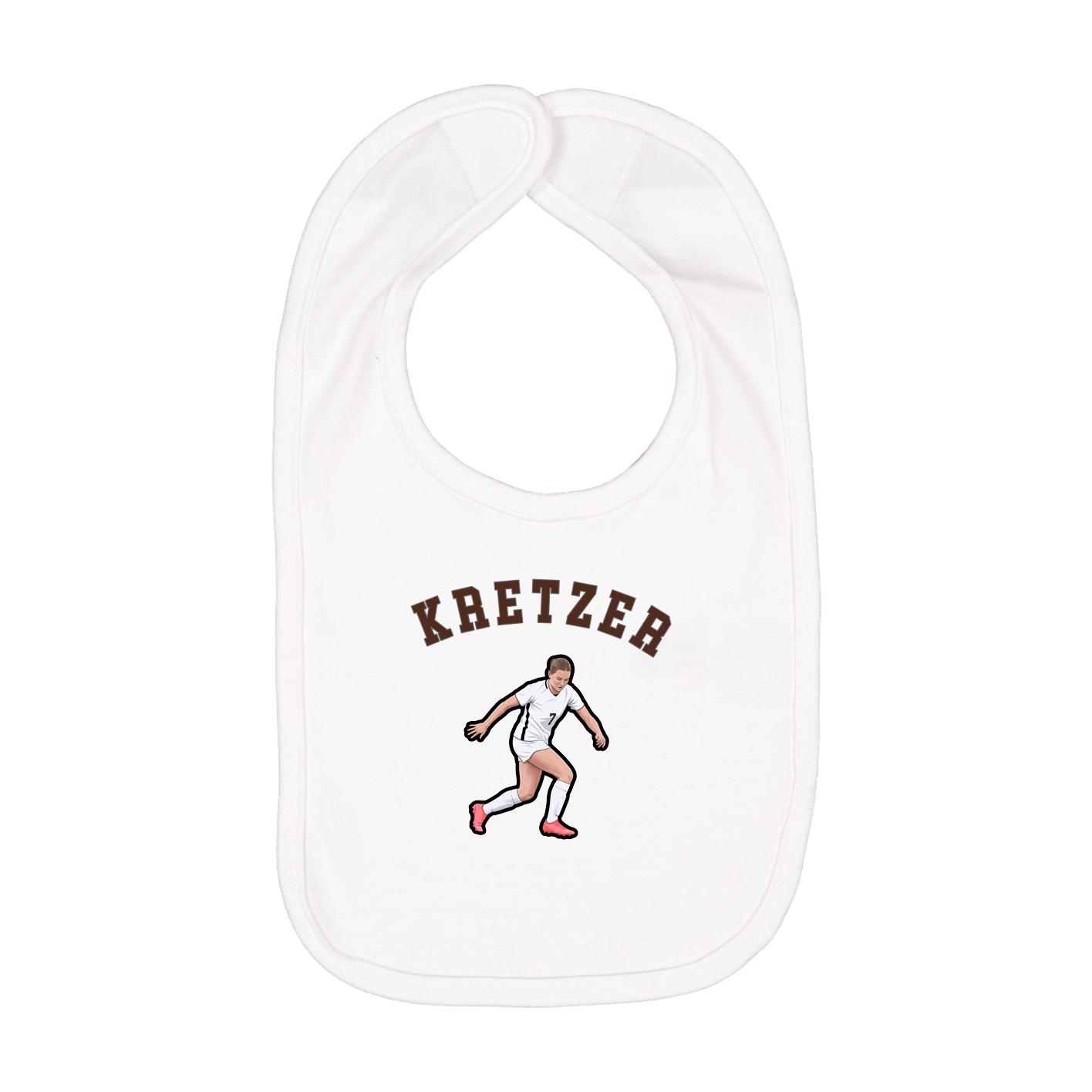 Infant Bib — Shirsey Arch in White