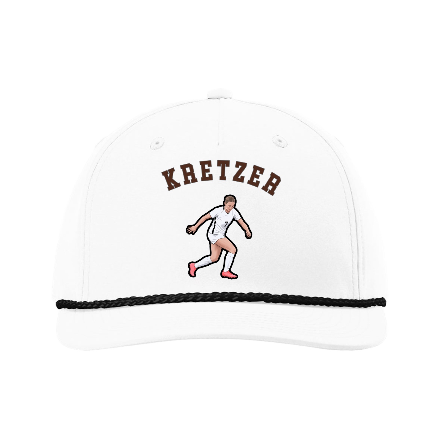 Five-Panel Classic Rope Cap — Shirsey Arch in White
