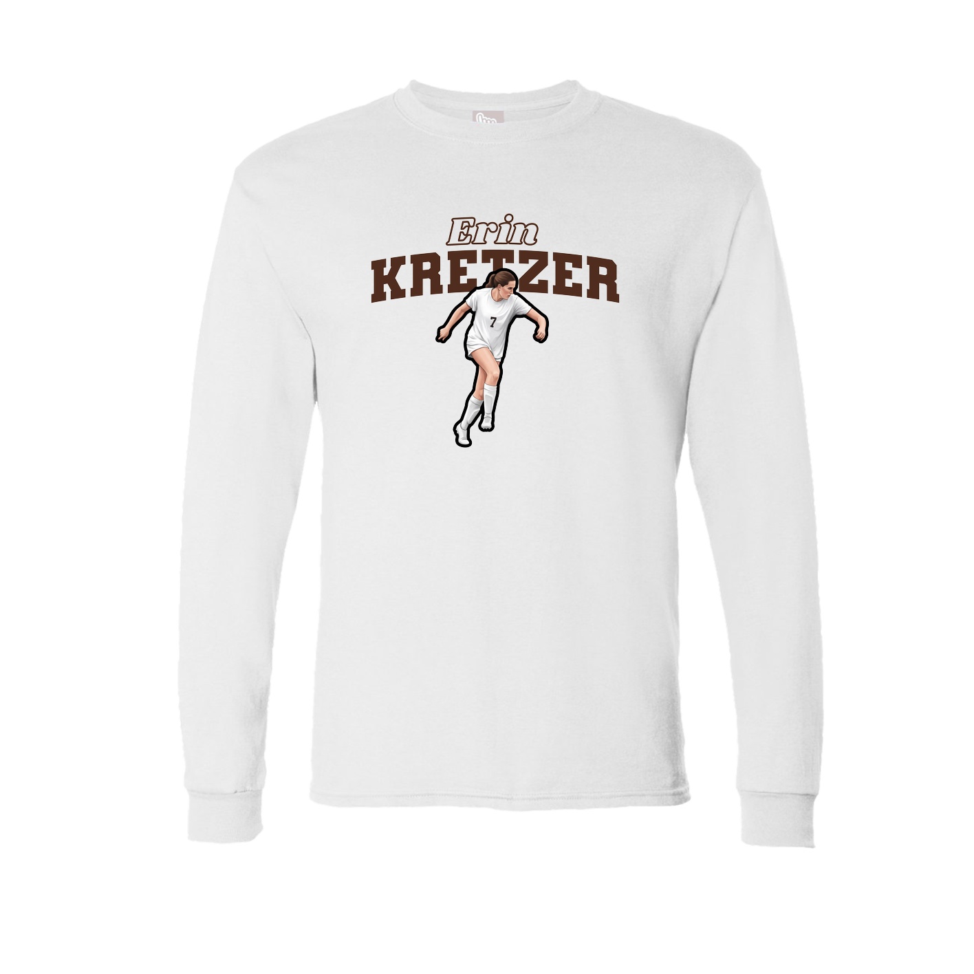 Long Sleeve Tee — Name Arch in White