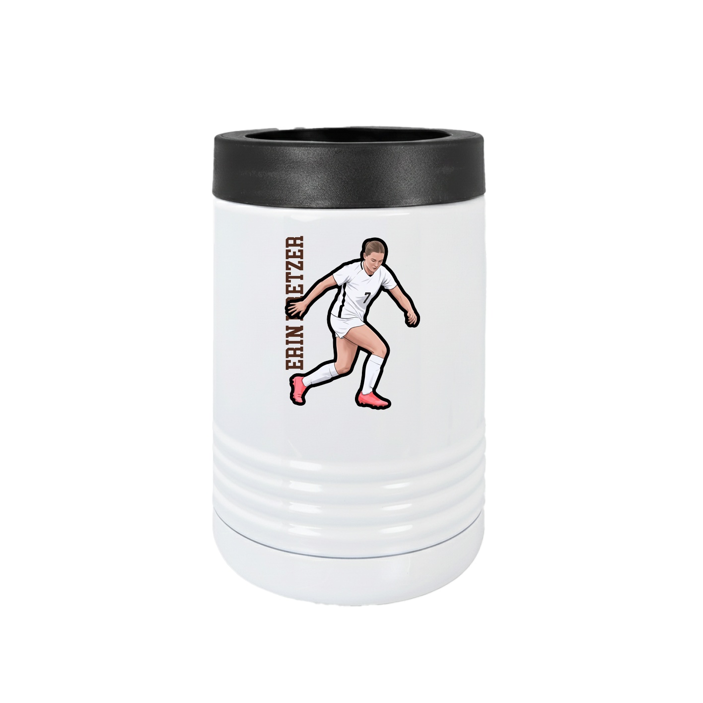 Beverage Holder — Name Vertical in White