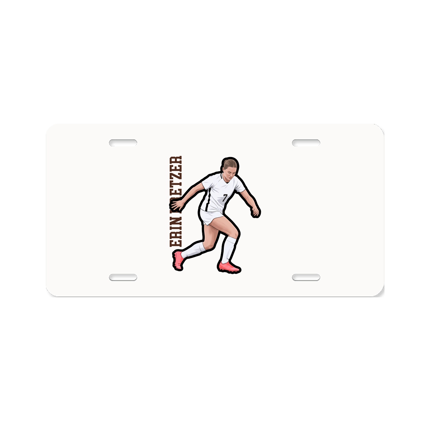 License Plate — Name Vertical in Classic