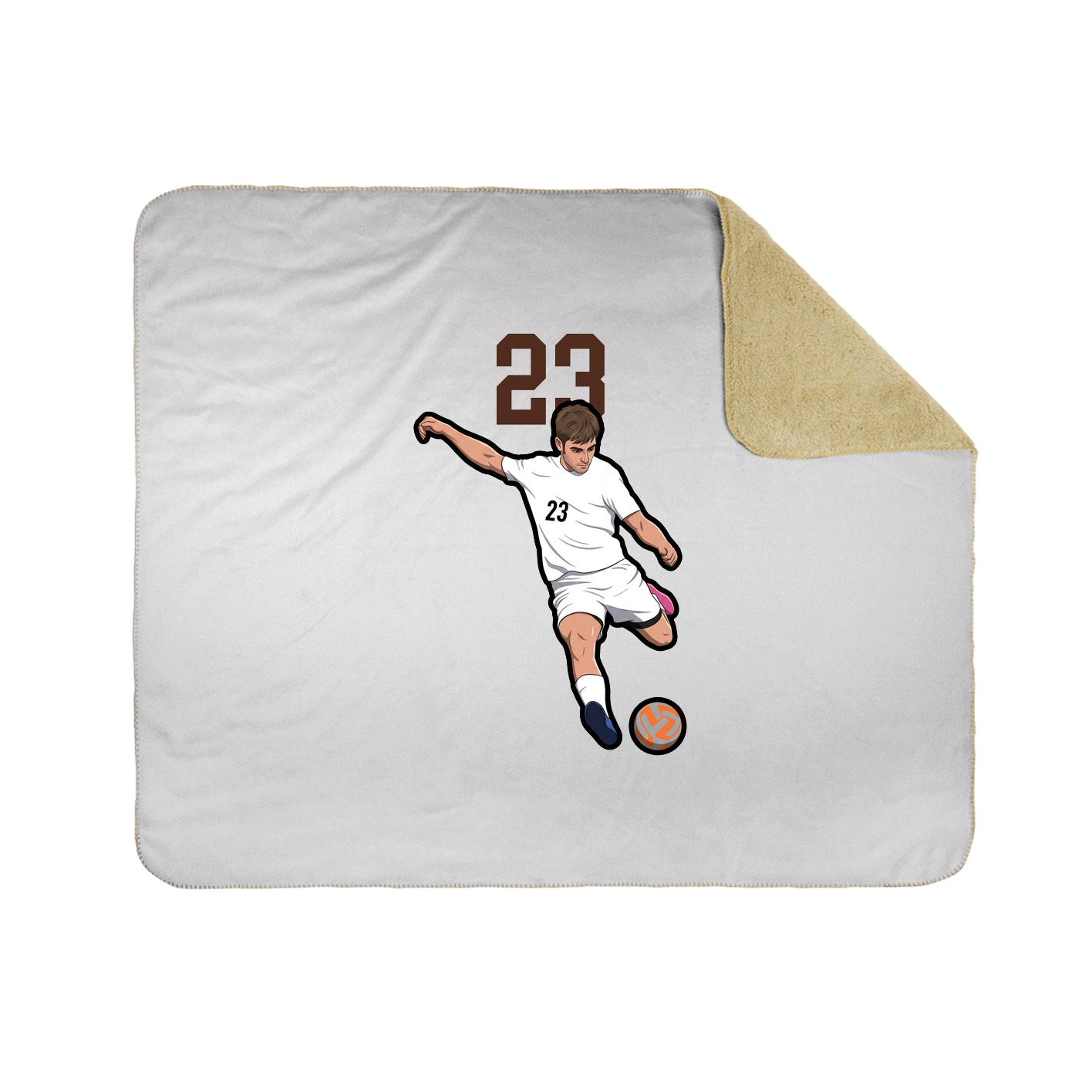 Throw Blanket — Number Top in White