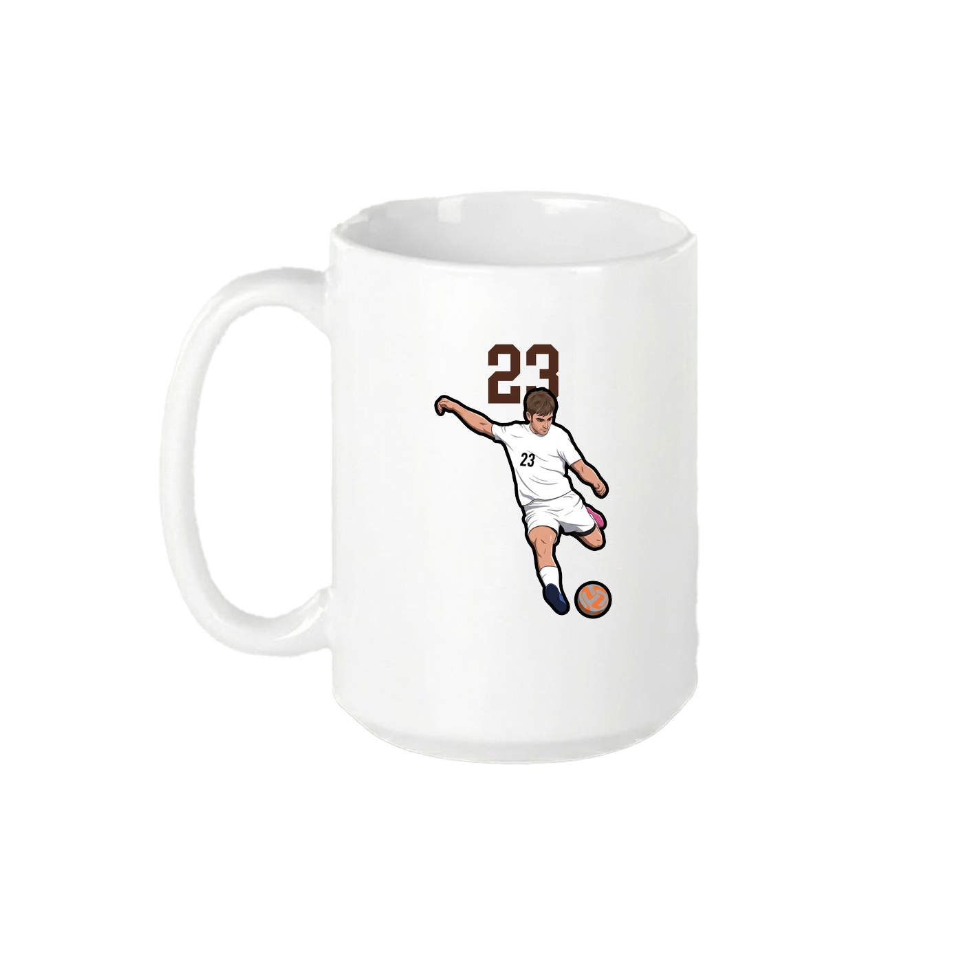 15oz Coffee Mug — Number Top in White