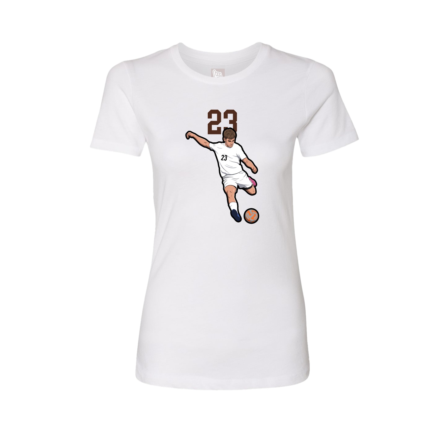 Fitted Women's Tee — Number Top in White