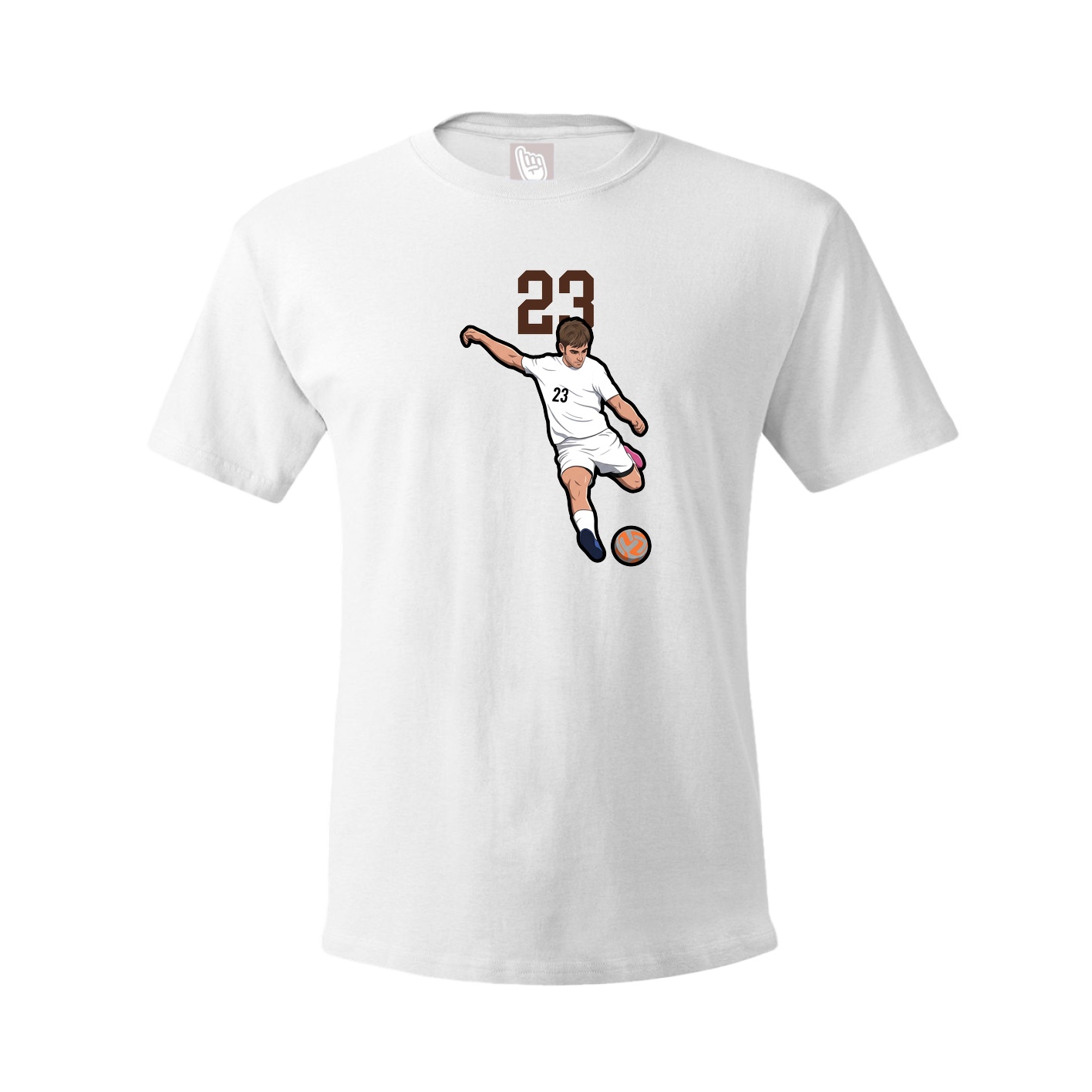 Youth Tee — Number Top in White