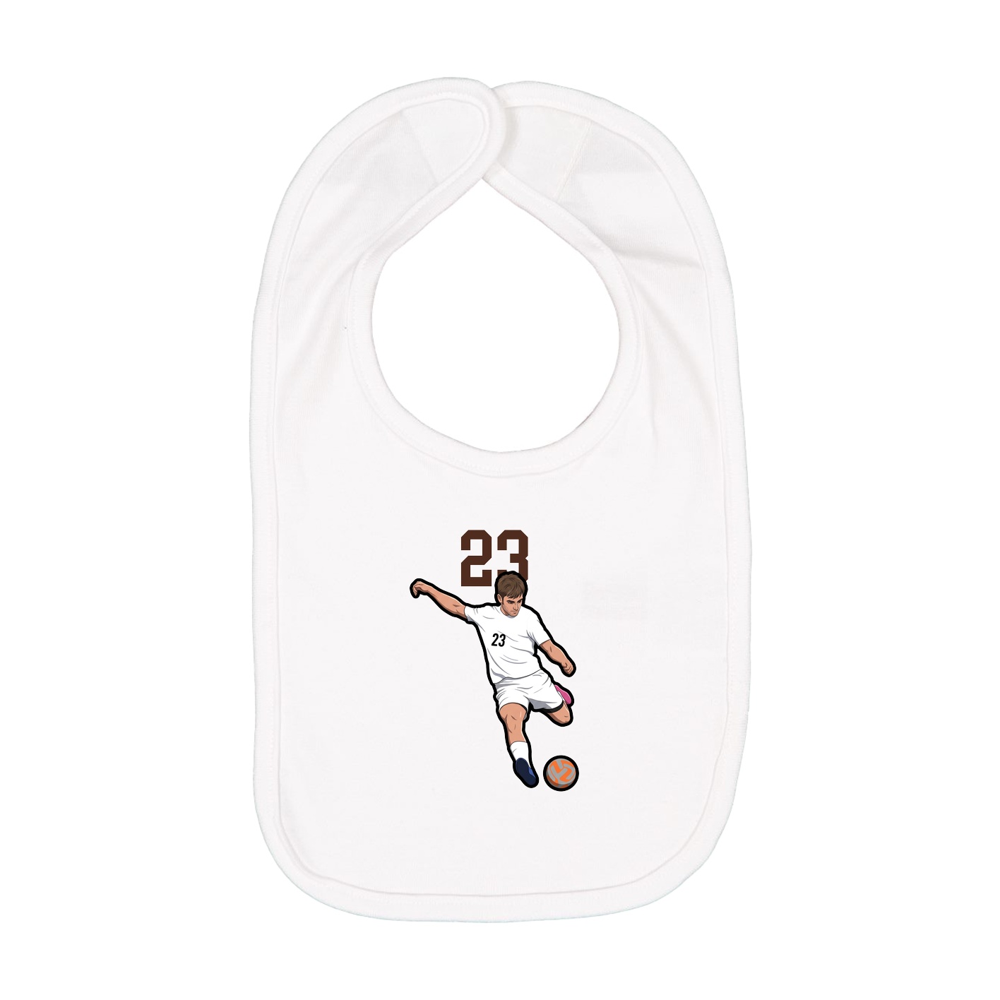 Infant Bib — Number Top in White