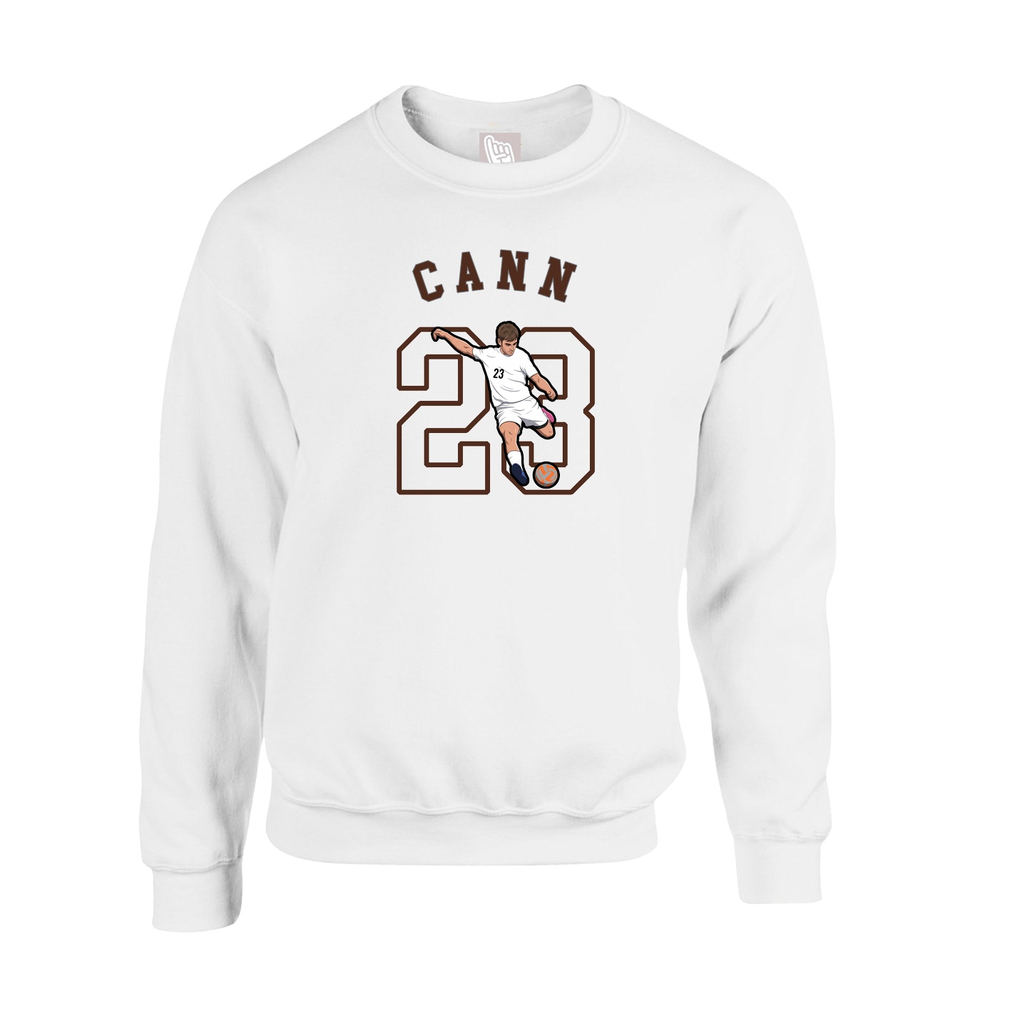 Fleece Crew — Shirsey Arch in White