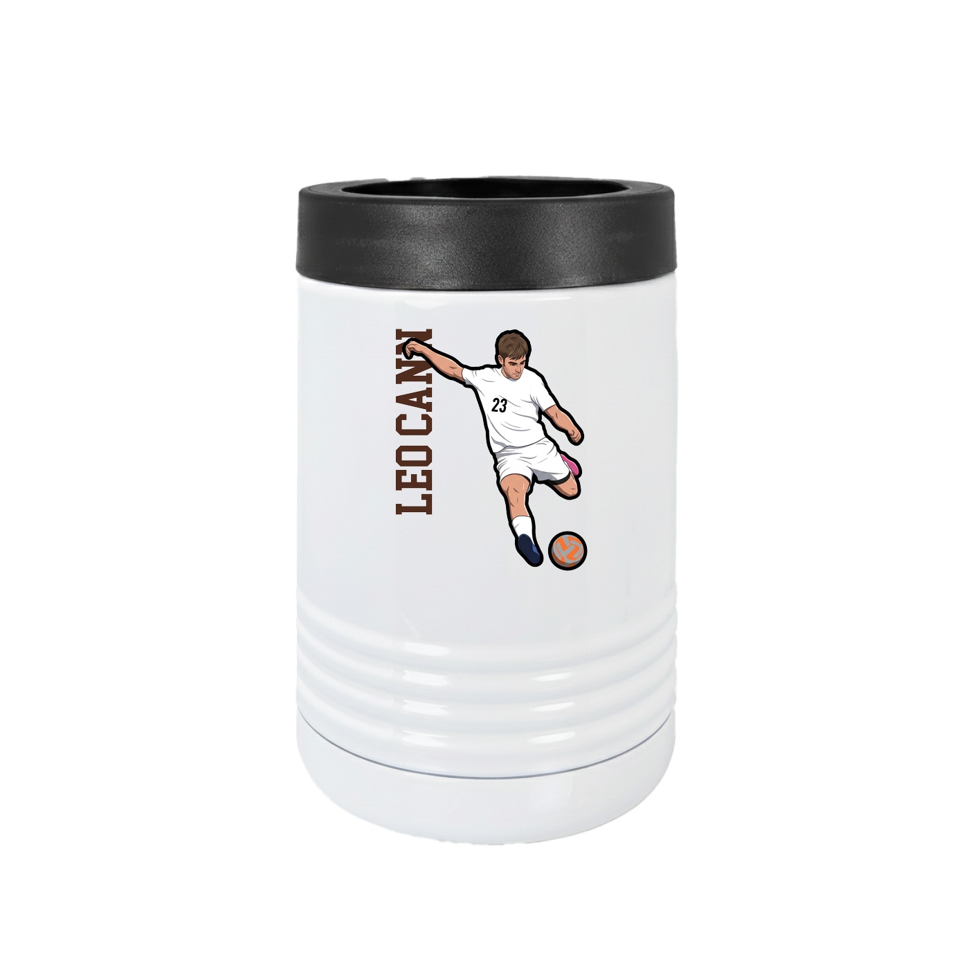 Beverage Holder — Name Vertical in White