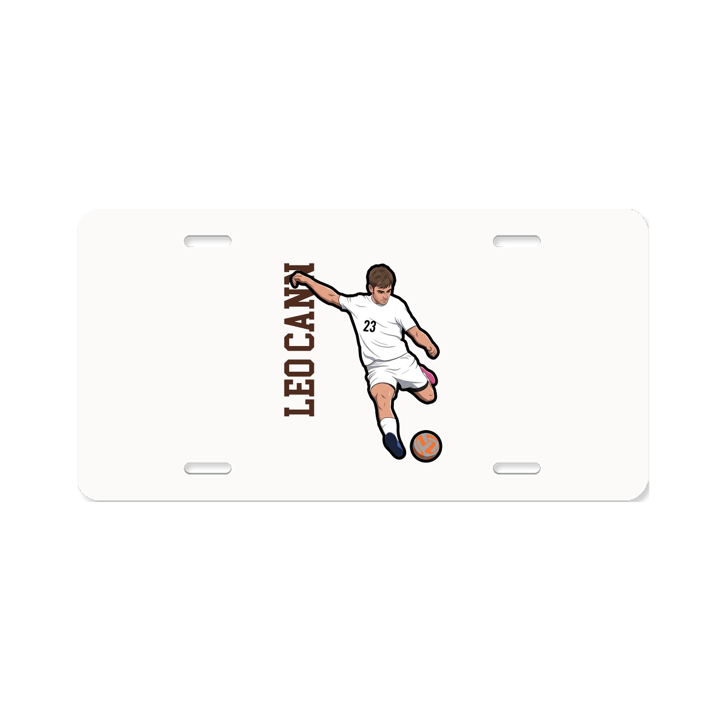 License Plate — Name Vertical in Classic