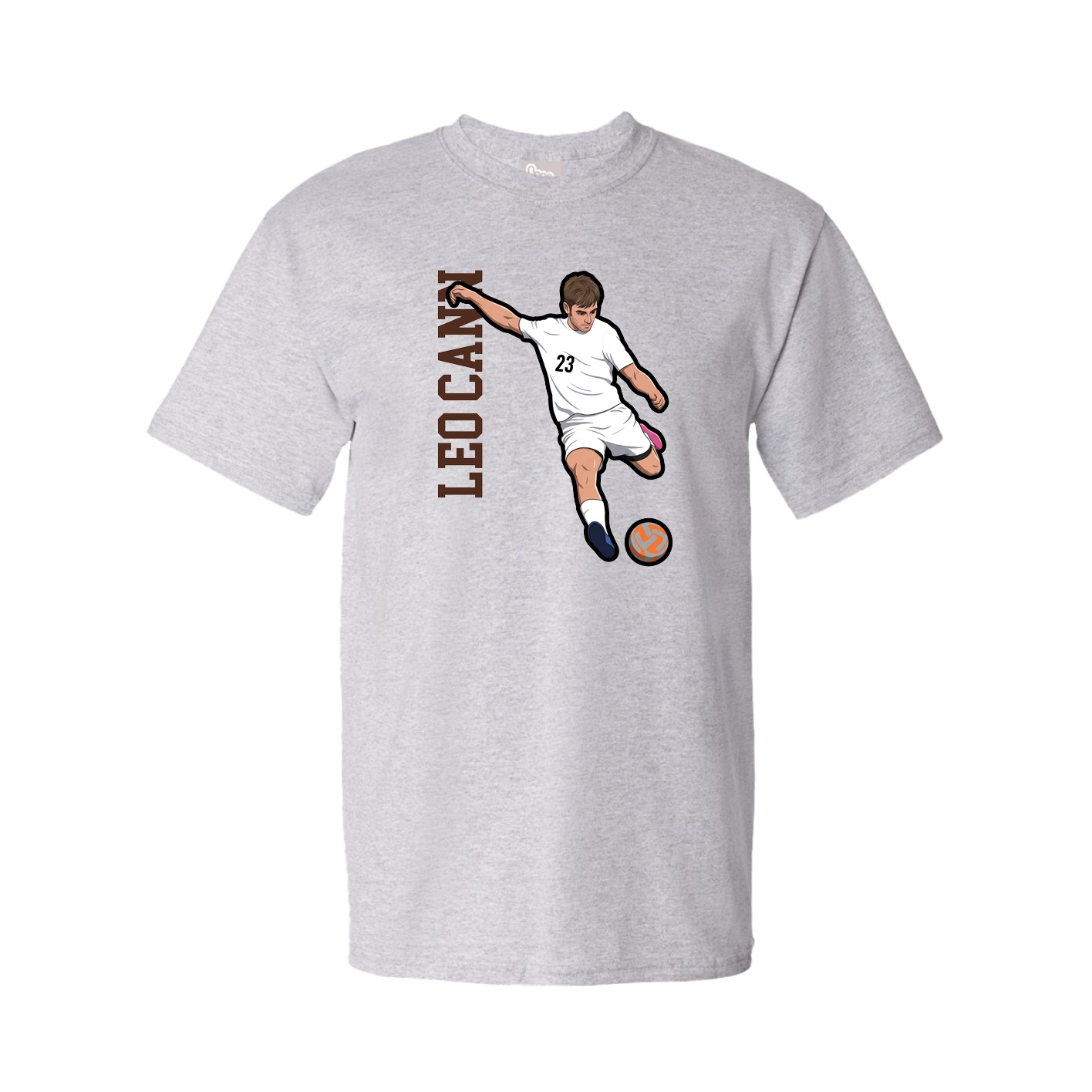 Tee — Name Vertical in Grey