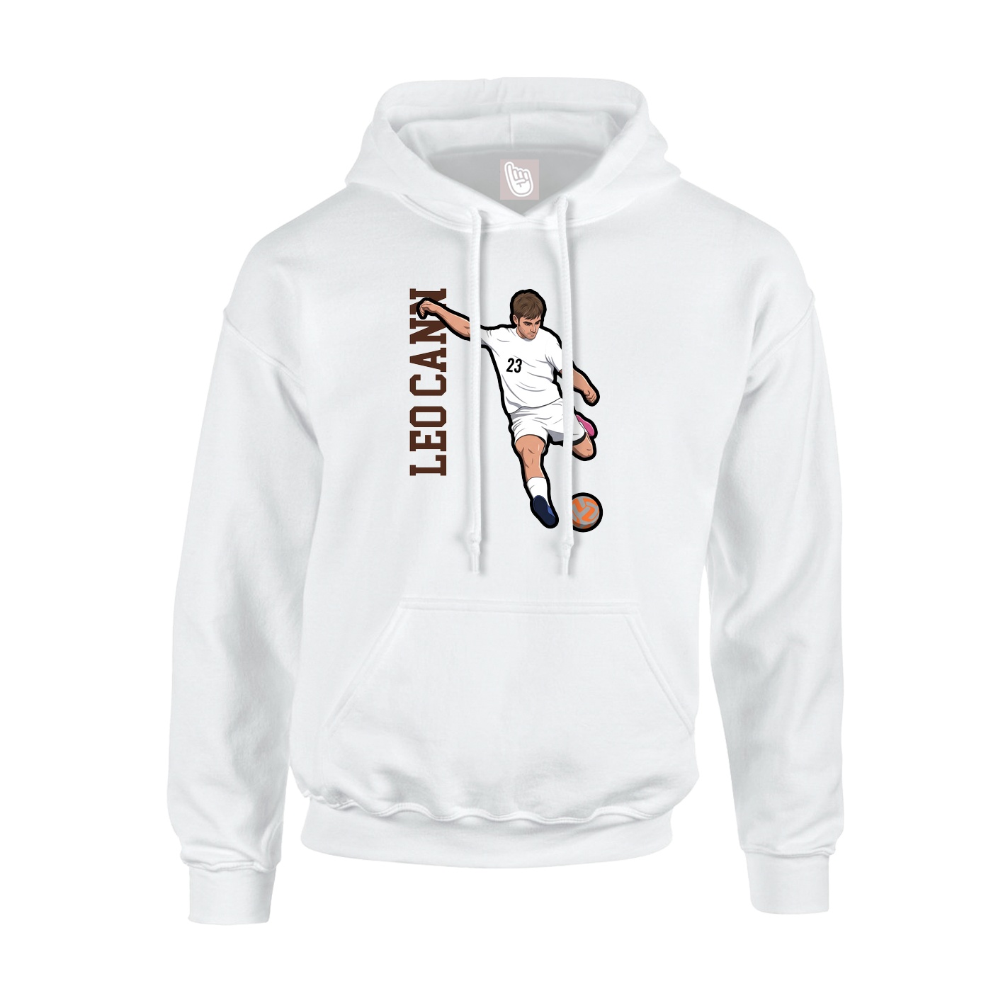 Hoodie — Name Vertical in White