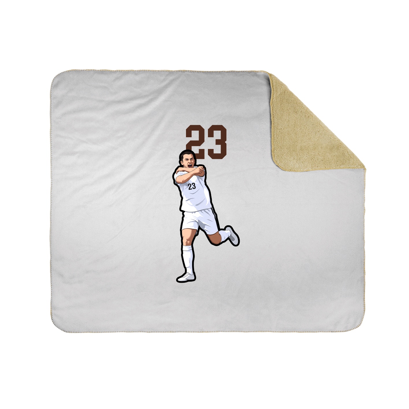 Throw Blanket — Number Top in White