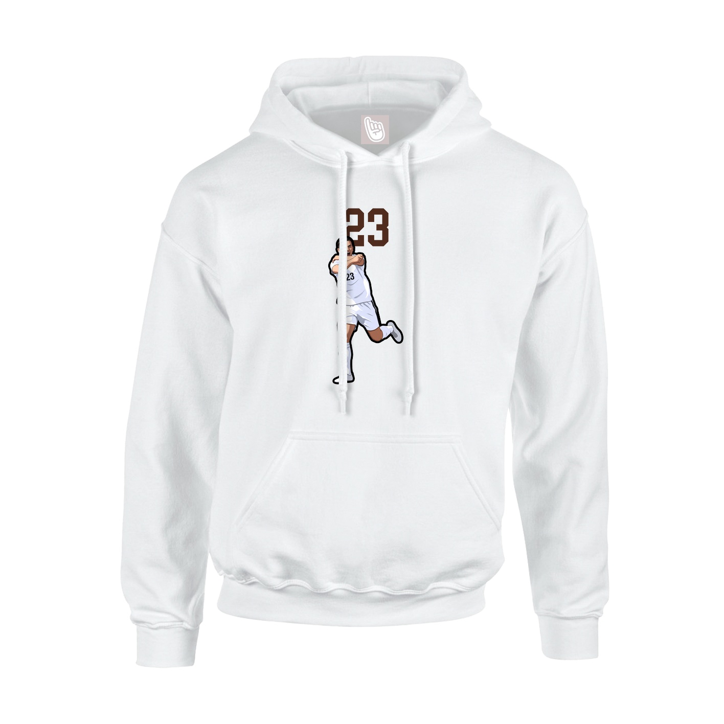 Hoodie — Number Top in White
