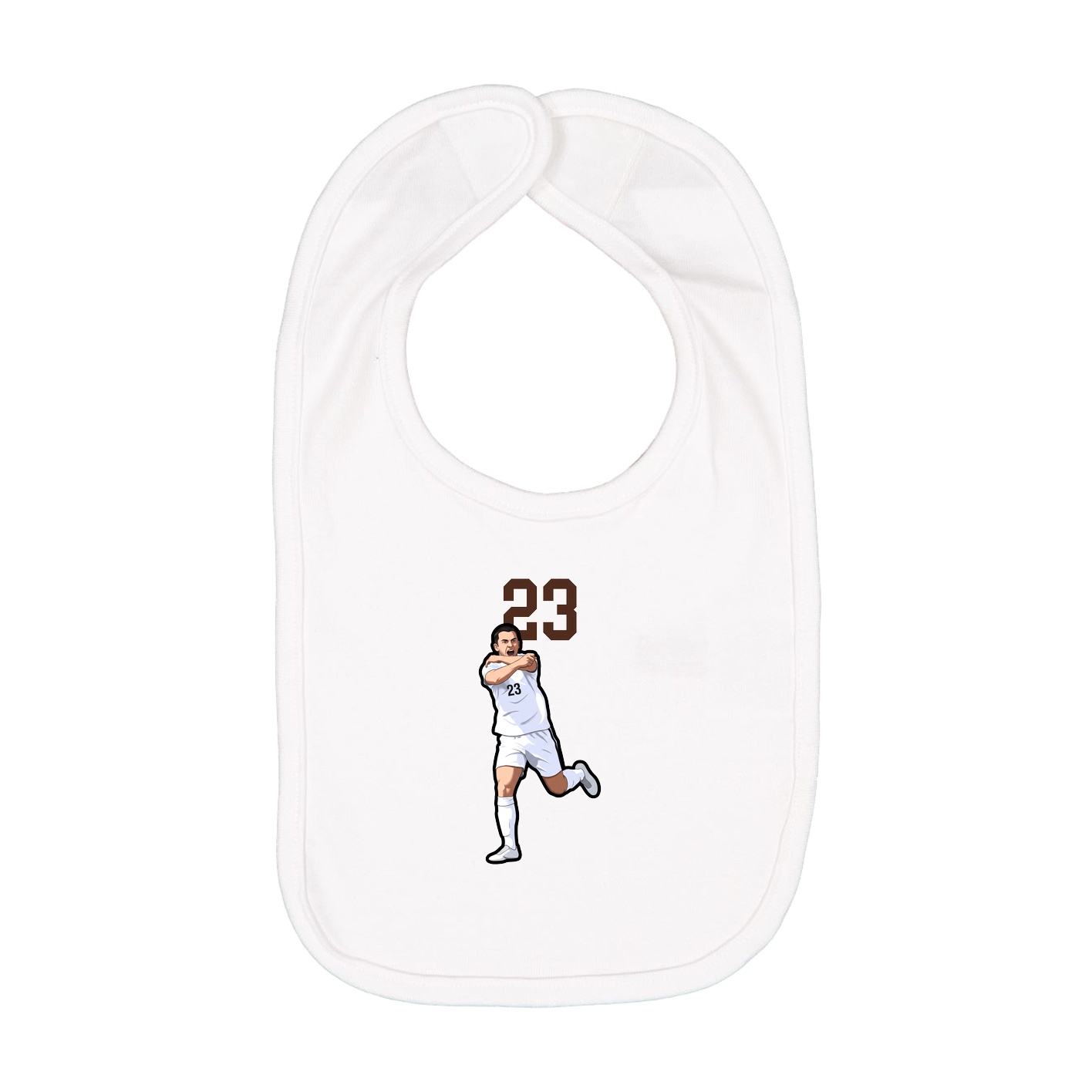 Infant Bib — Number Top in White