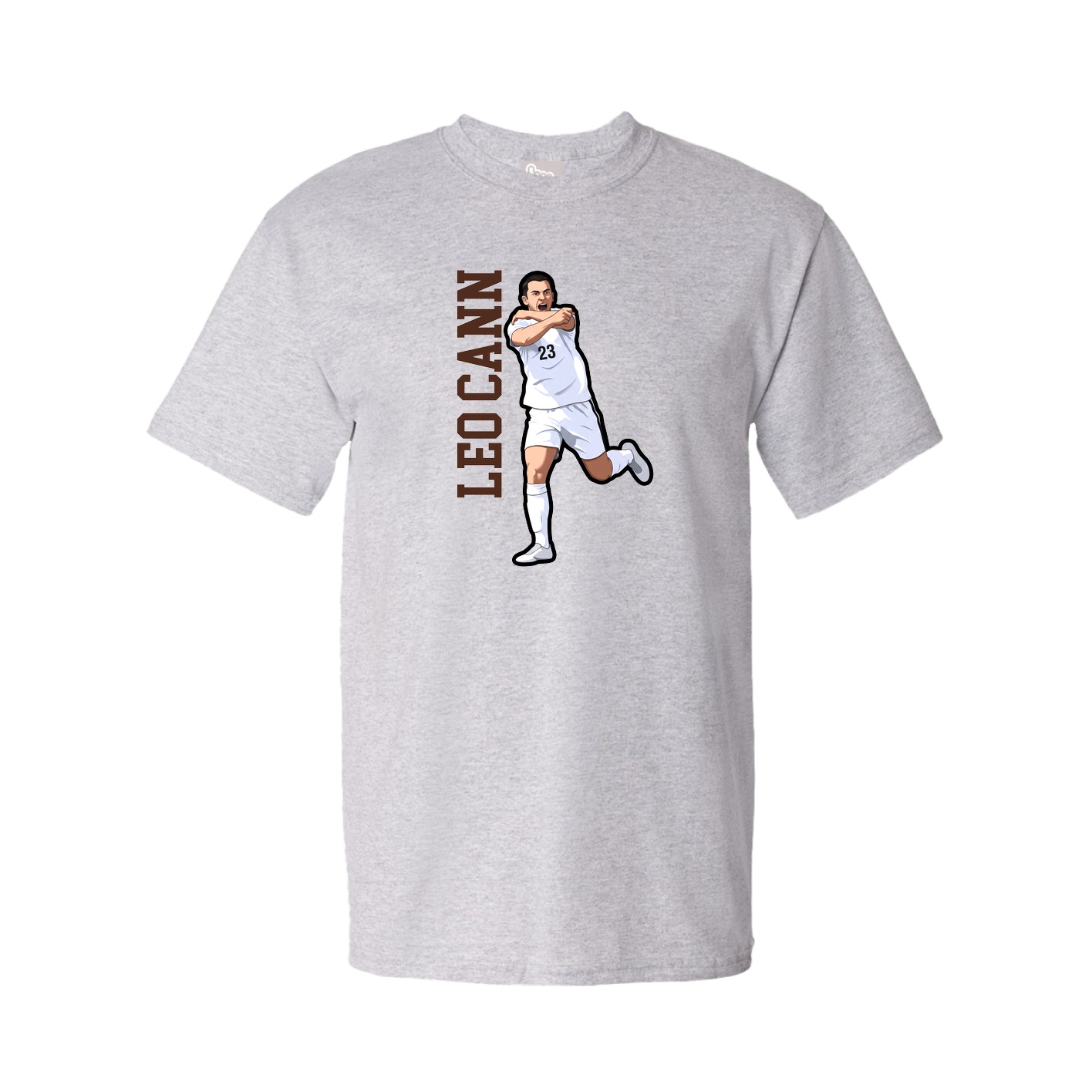 Youth Tee — Name Vertical in Grey