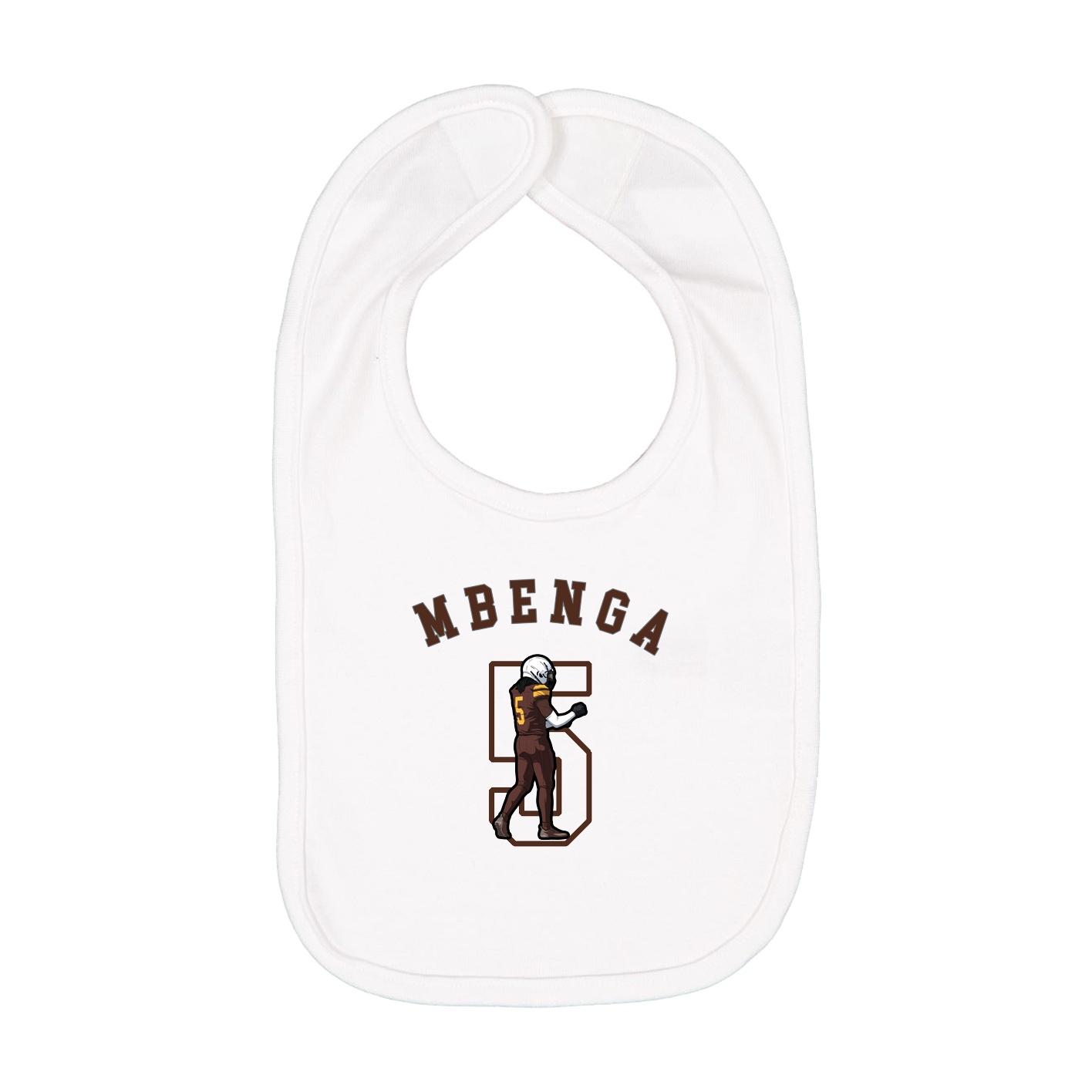 Infant Bib — Shirsey Arch in White